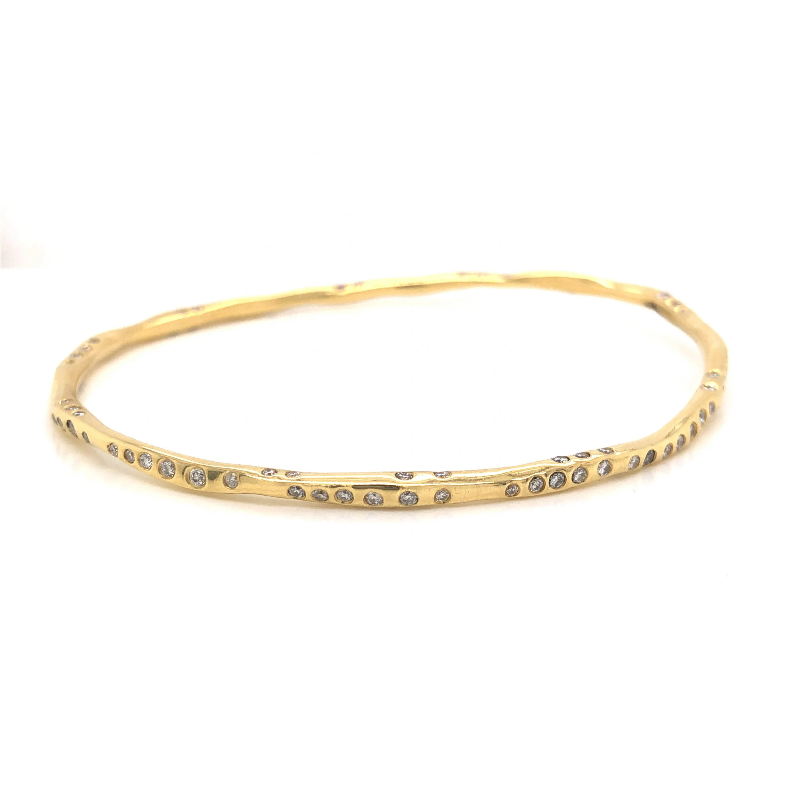1.49 Ippolita Superstar Diamond Bangle Bracelet in 18k Yellow Gold - Image 3