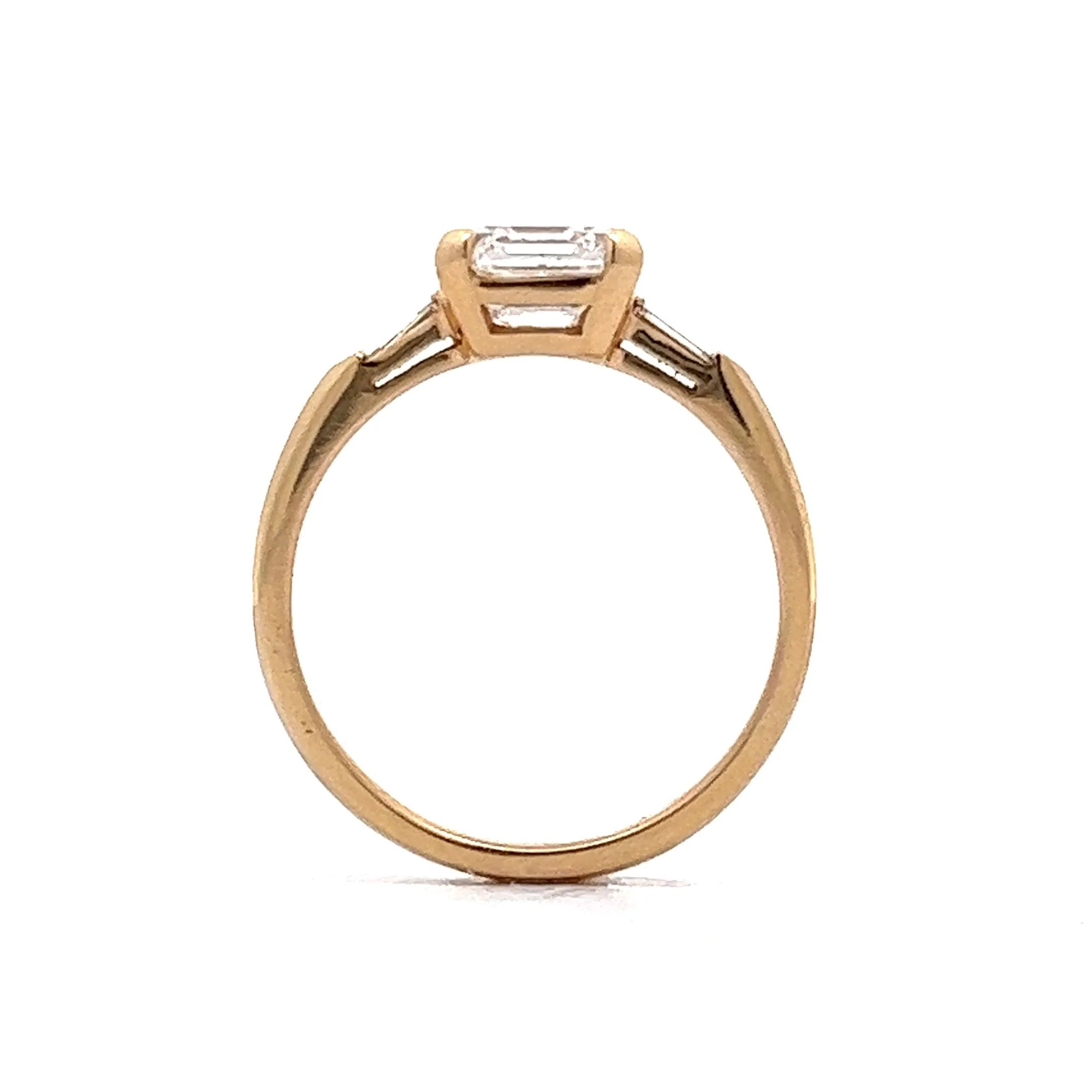 1.50 Asscher Cut Diamond Engagement Ring in 14k Yellow Gold - Image 4