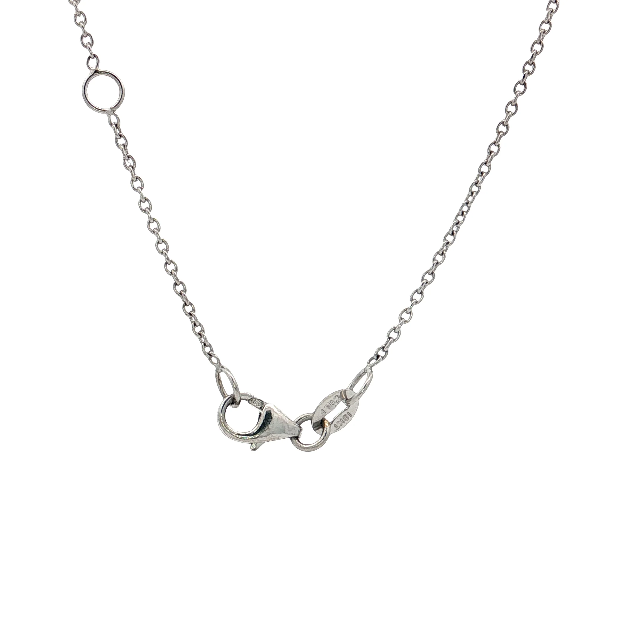 1.50 Baguette Diamond Horseshoe Pendant 18k - Image 4