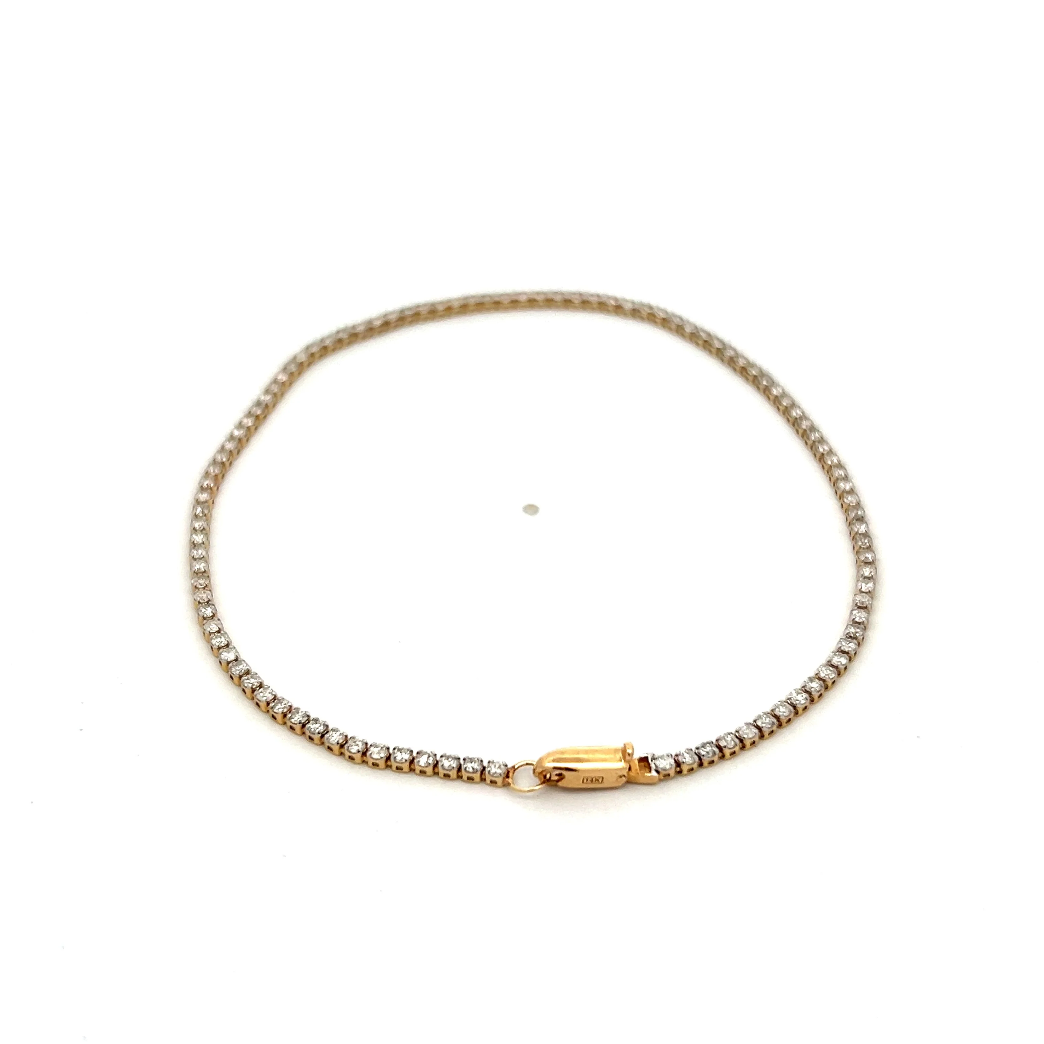 1.50 Brilliant Diamond Tennis Bracelet in 14k - Image 4