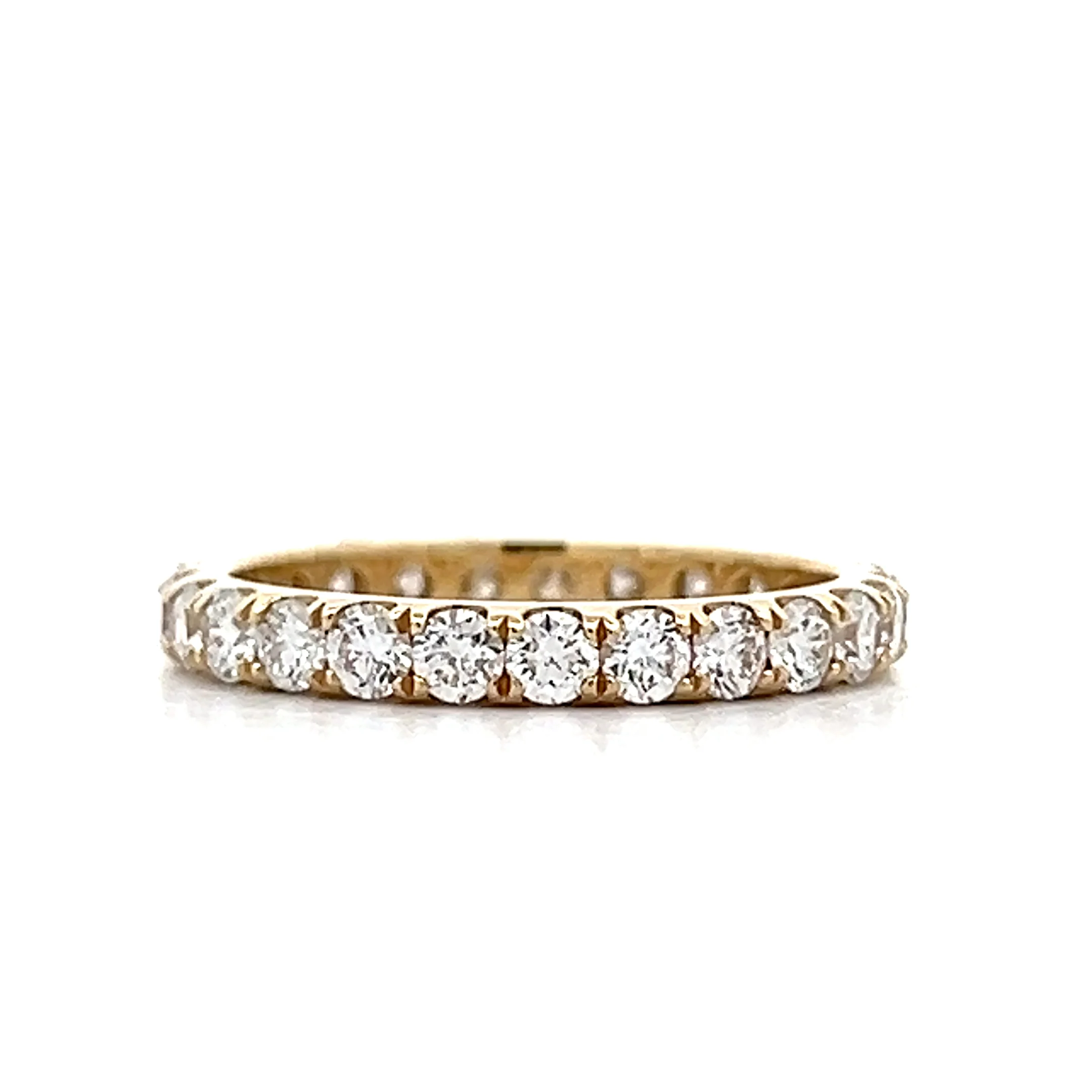 1.50 Classic Diamond Eternity Wedding Band 14k - Image 2