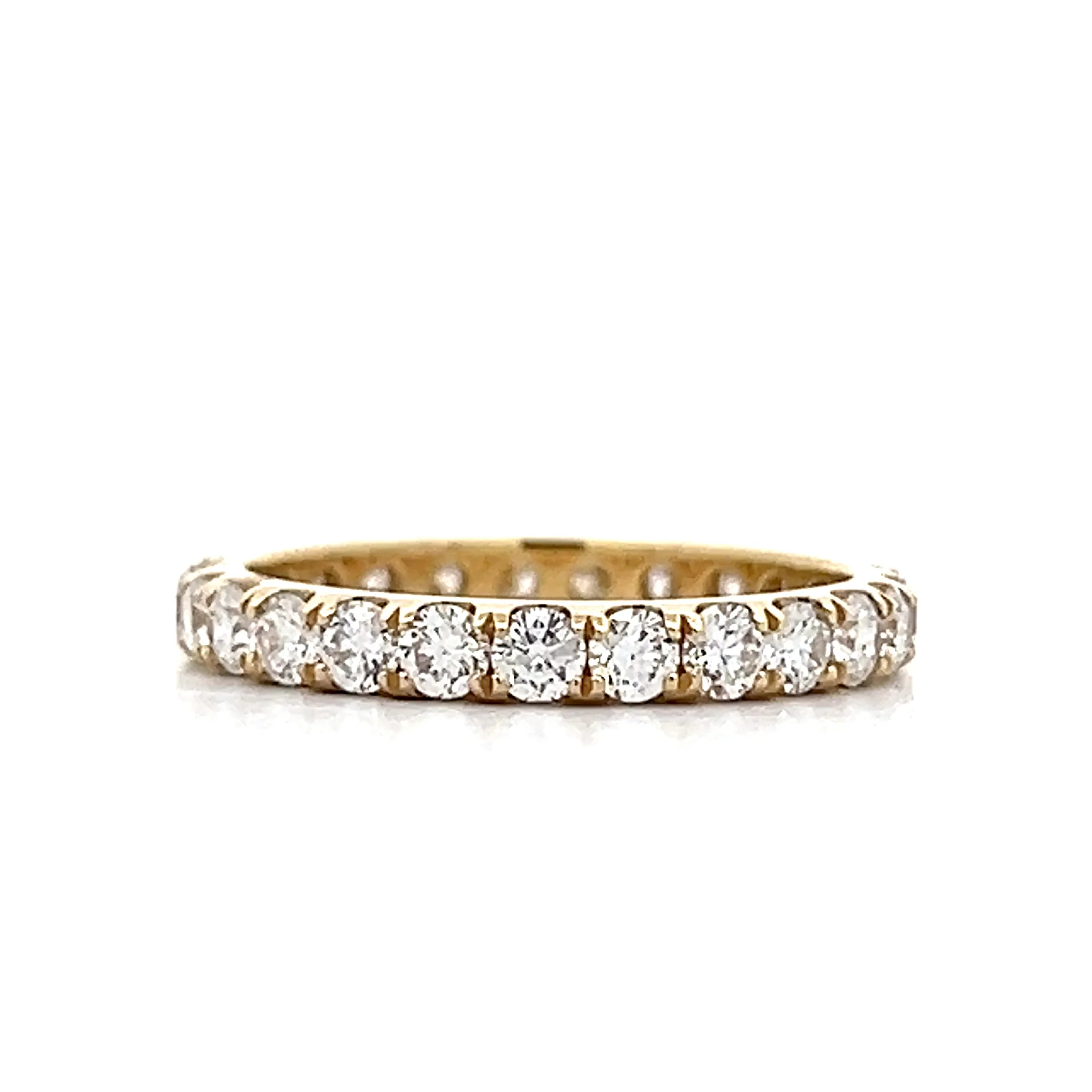 1.50 Classic Diamond Eternity Wedding Band 14k - Image 3