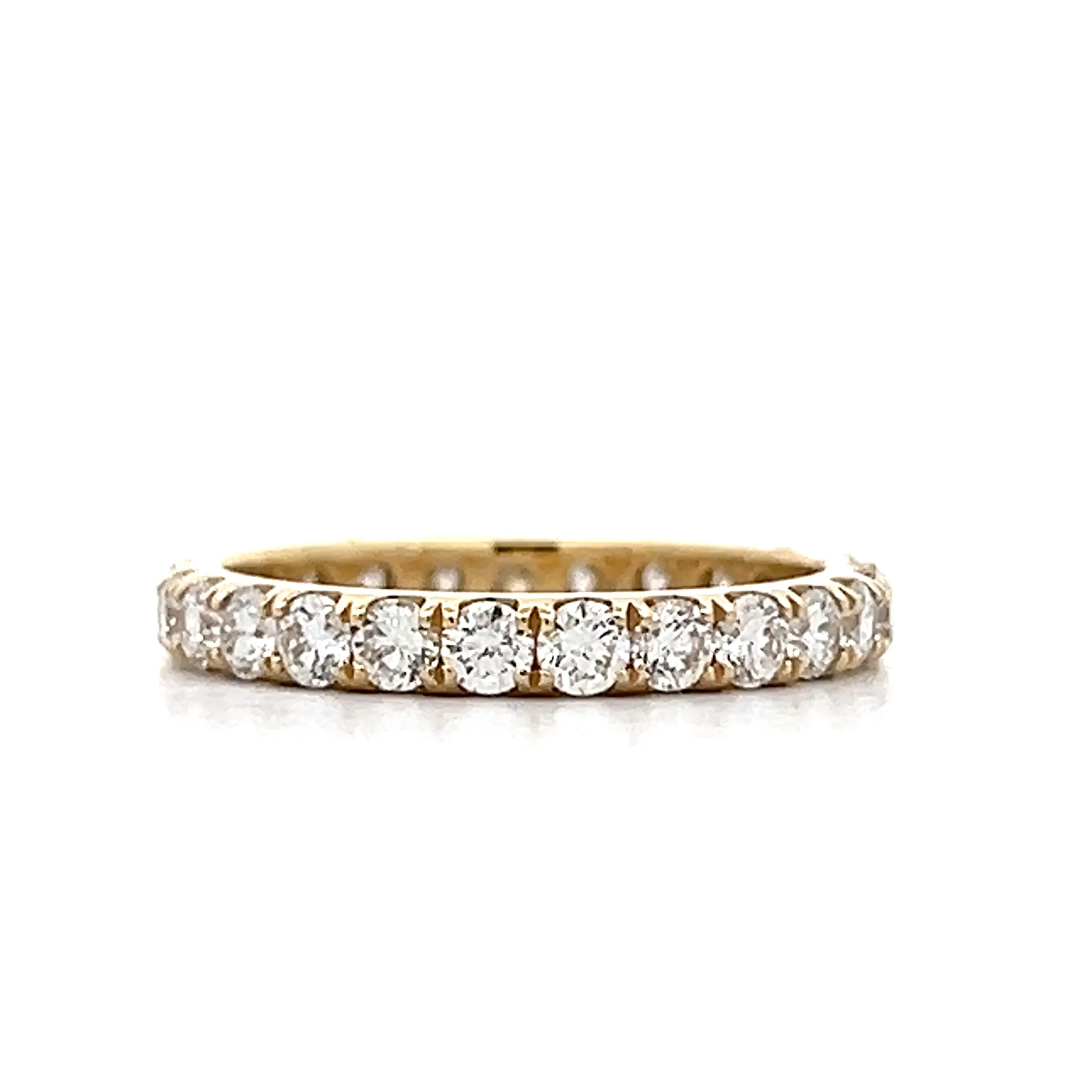 1.50 Classic Diamond Eternity Wedding Band 14k - Image 4