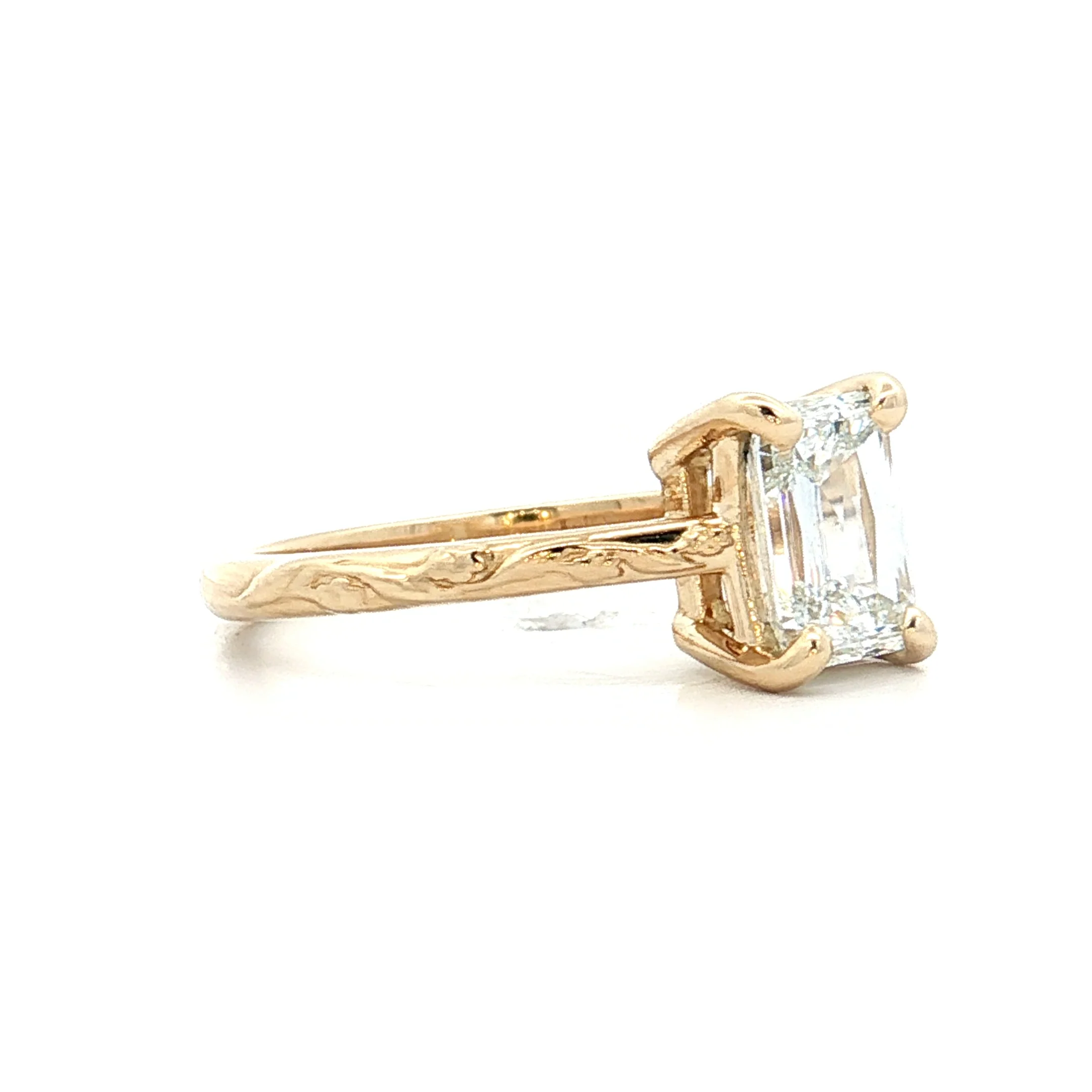 1.50 GIA Criss Cut Diamond Engagement Ring 14k - Image 3
