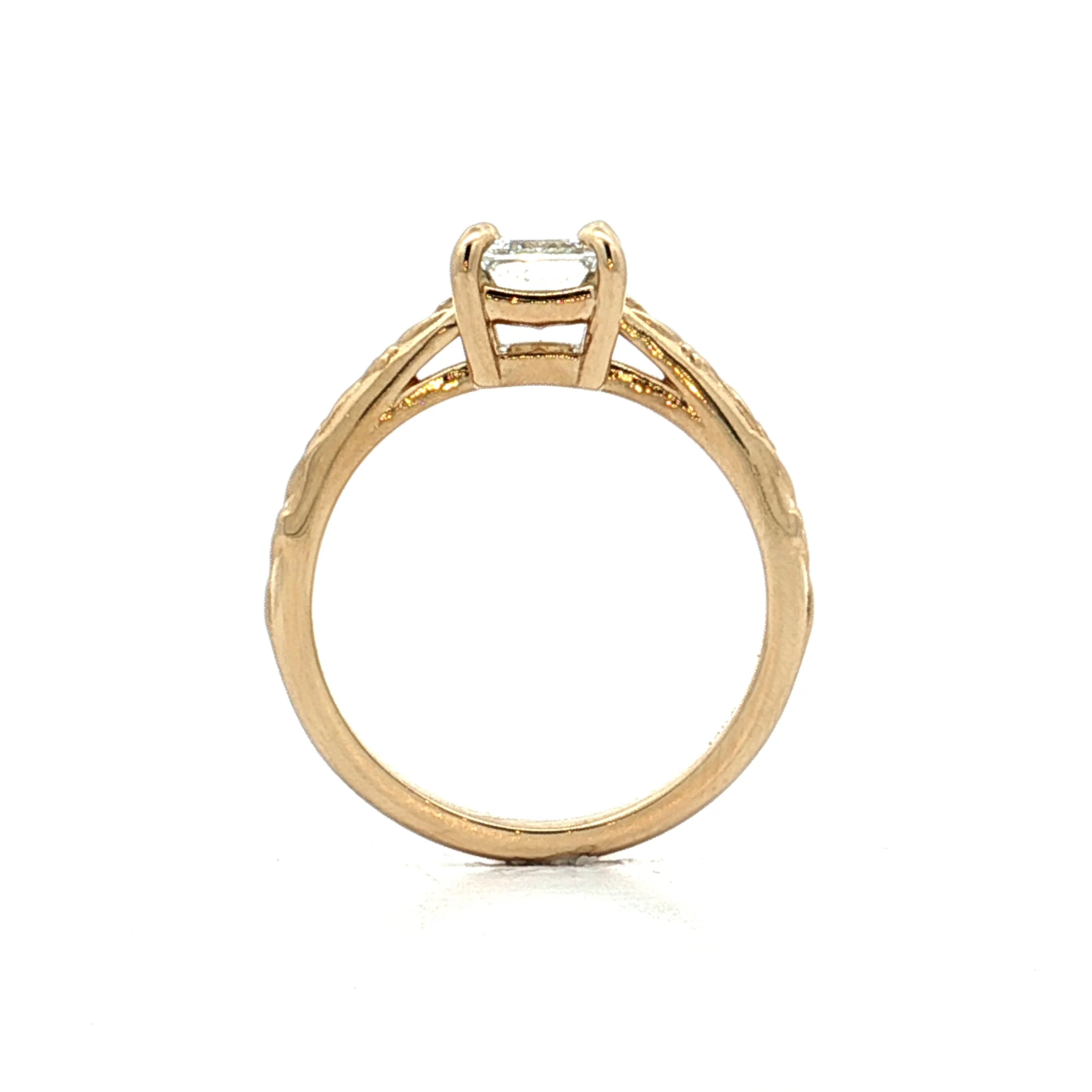 1.50 GIA Criss Cut Diamond Engagement Ring 14k - Image 4