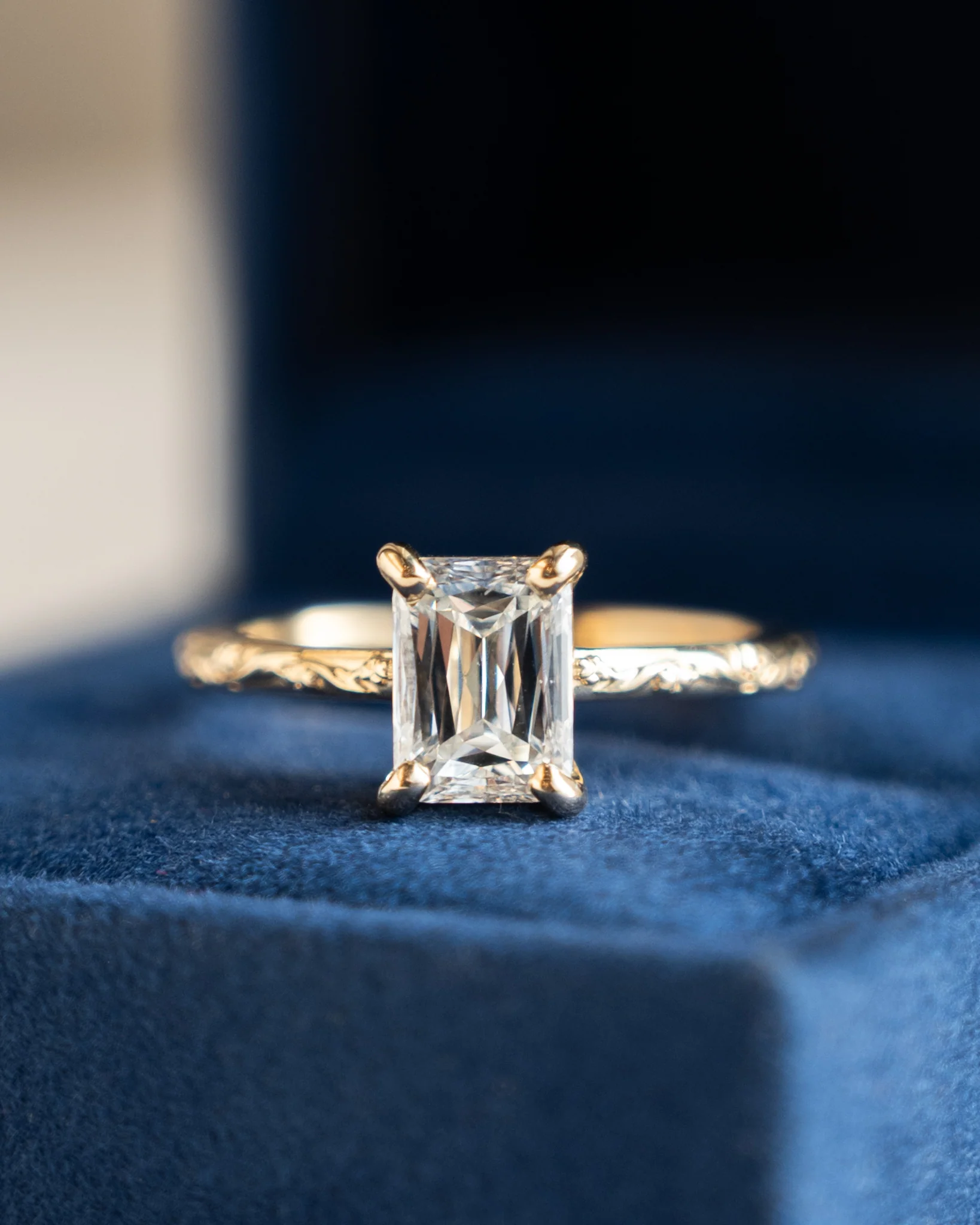 1.50 GIA Criss Cut Diamond Engagement Ring 14k - Image 6
