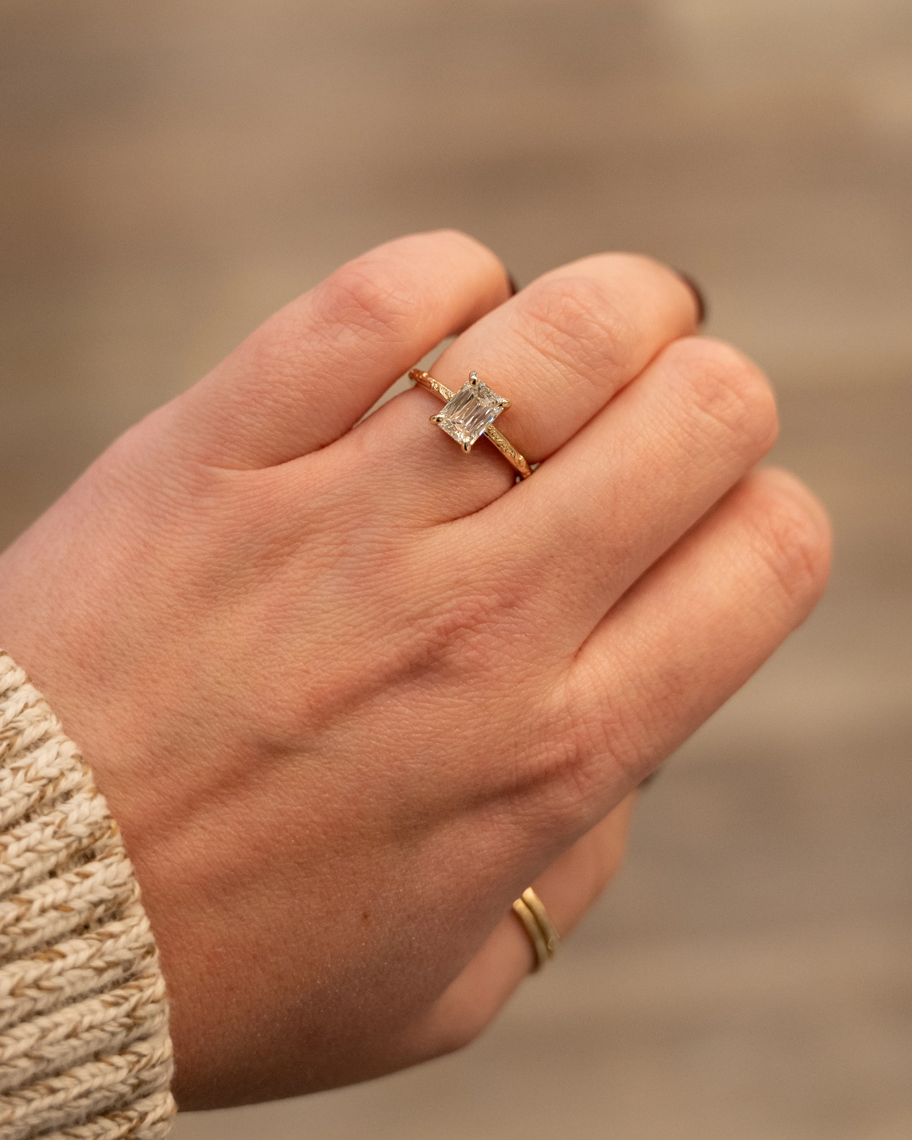 1.50 GIA Criss Cut Diamond Engagement Ring 14k - Image 7