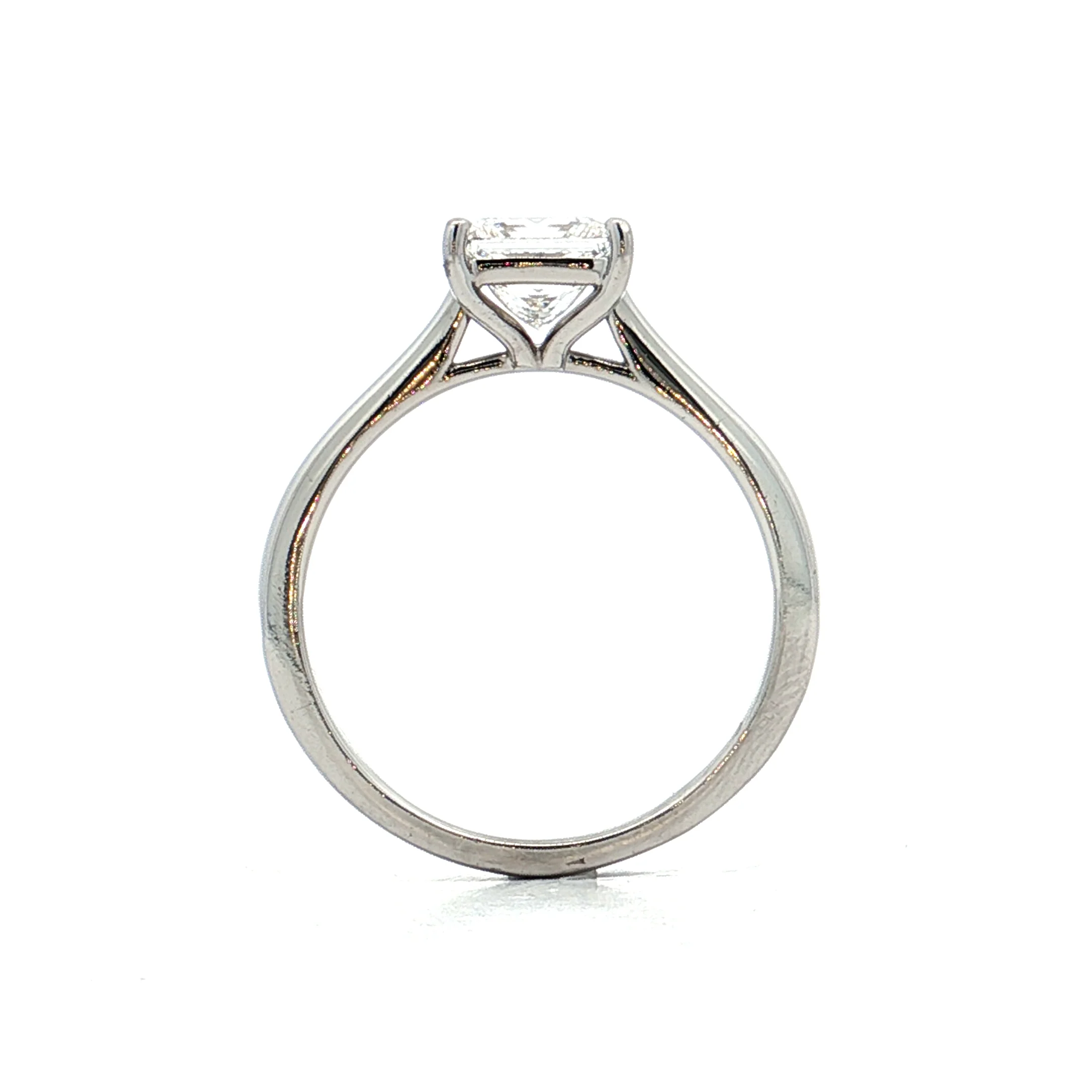 1.50 GIA Princess Cut Diamond Engagement Ring Platinum - Image 4