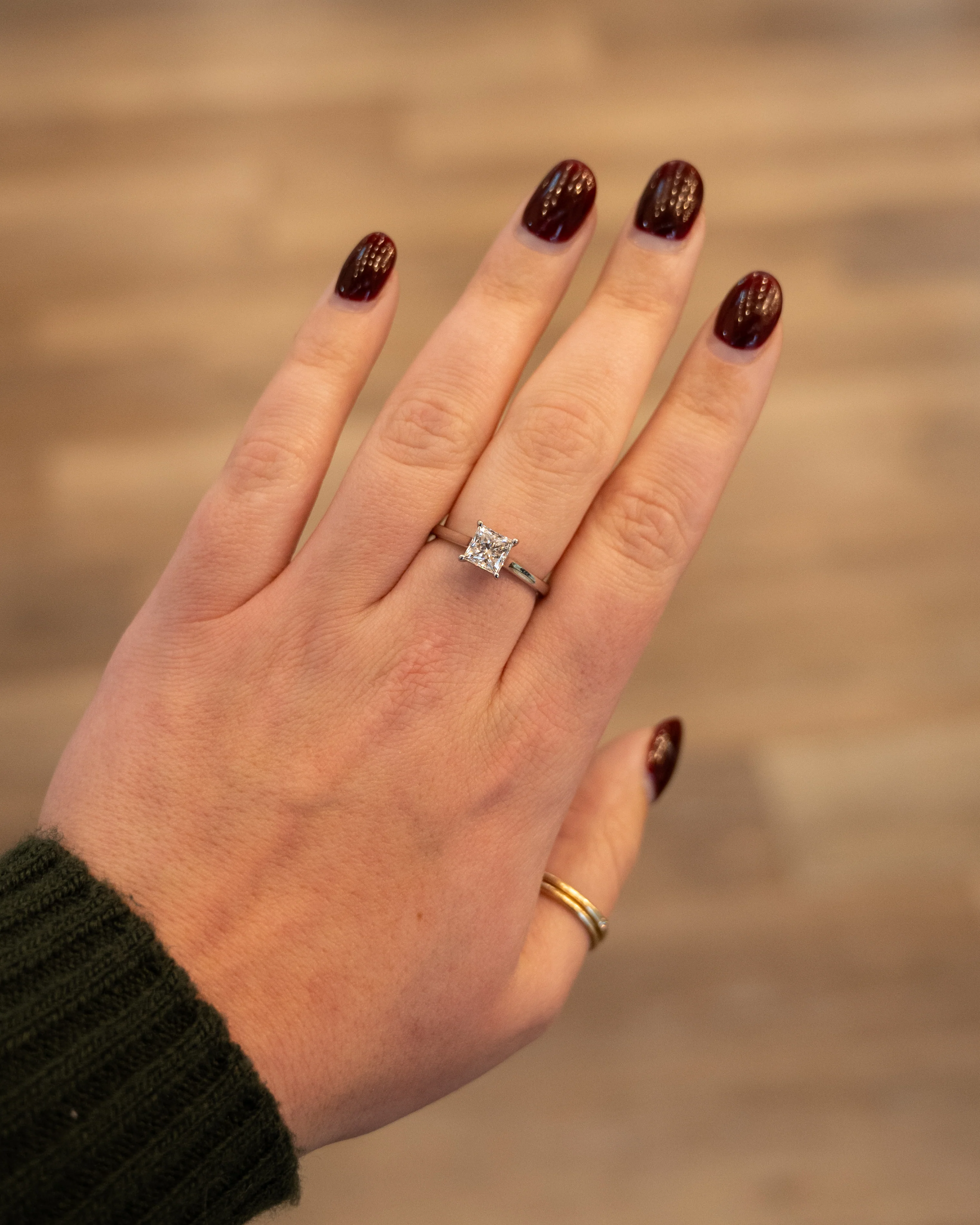 1.50 GIA Princess Cut Diamond Engagement Ring Platinum - Image 7