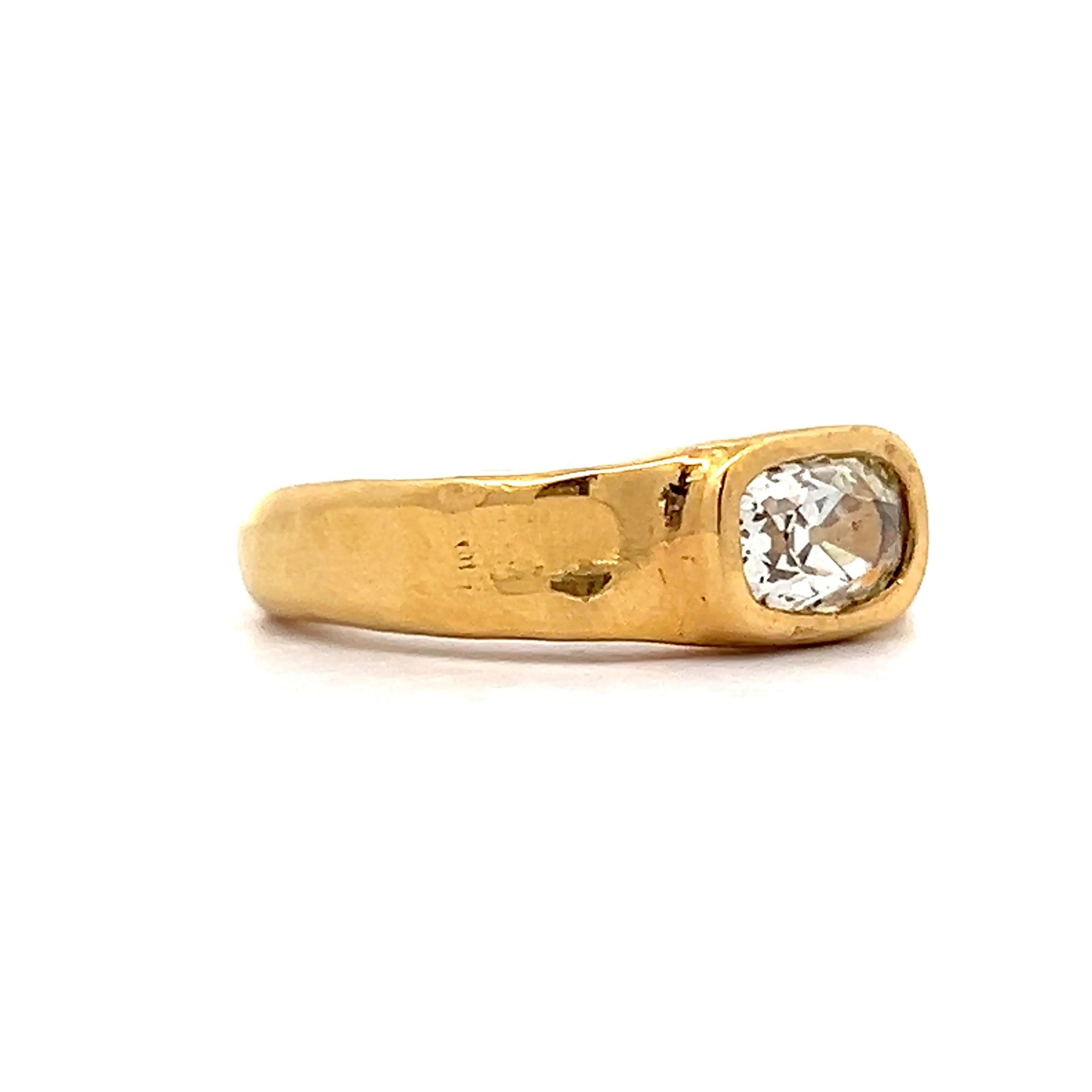 1.50 Minimalist Engagement Ring in 22k Yellow Gold - Image 3
