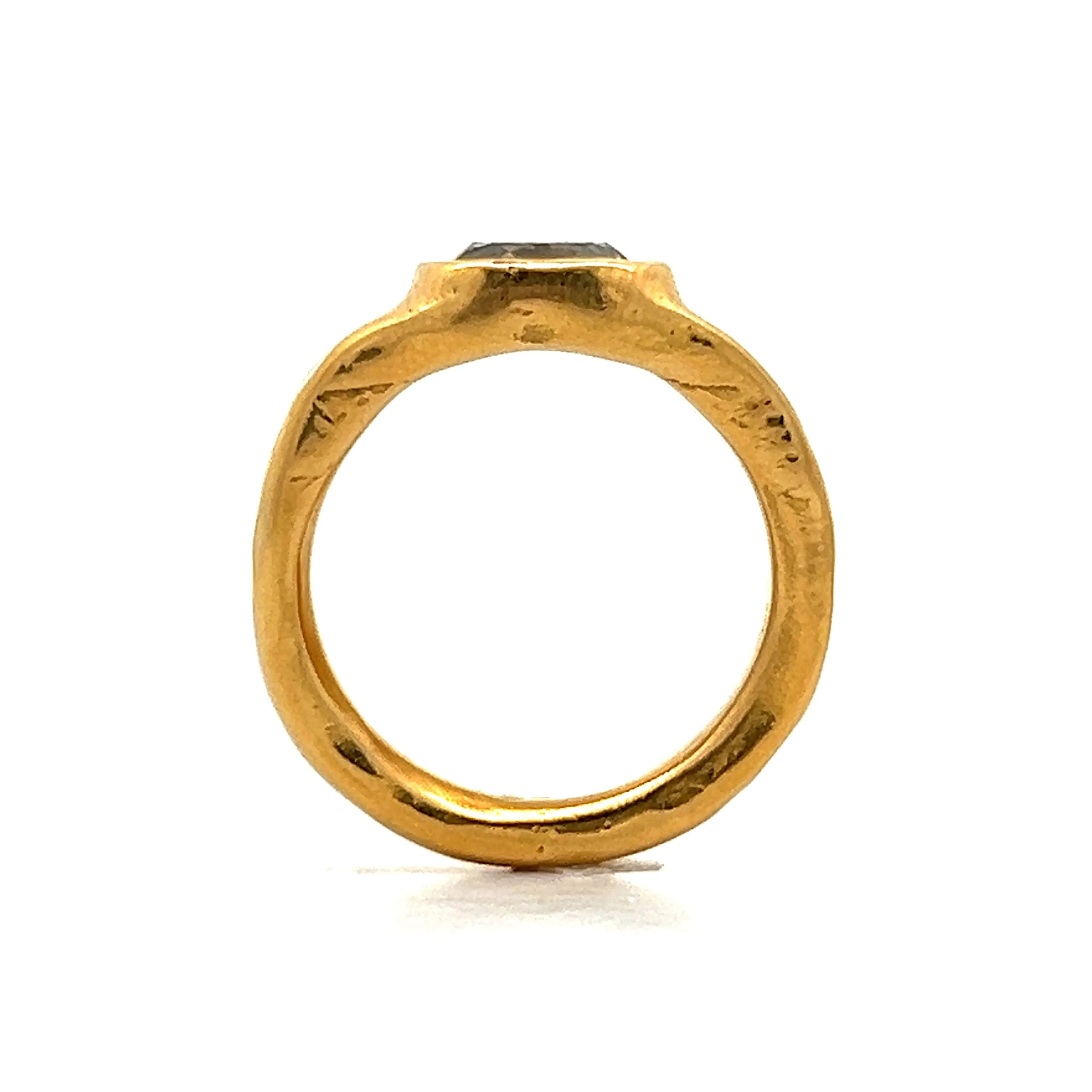 1.50 Minimalist Engagement Ring in 22k Yellow Gold - Image 4