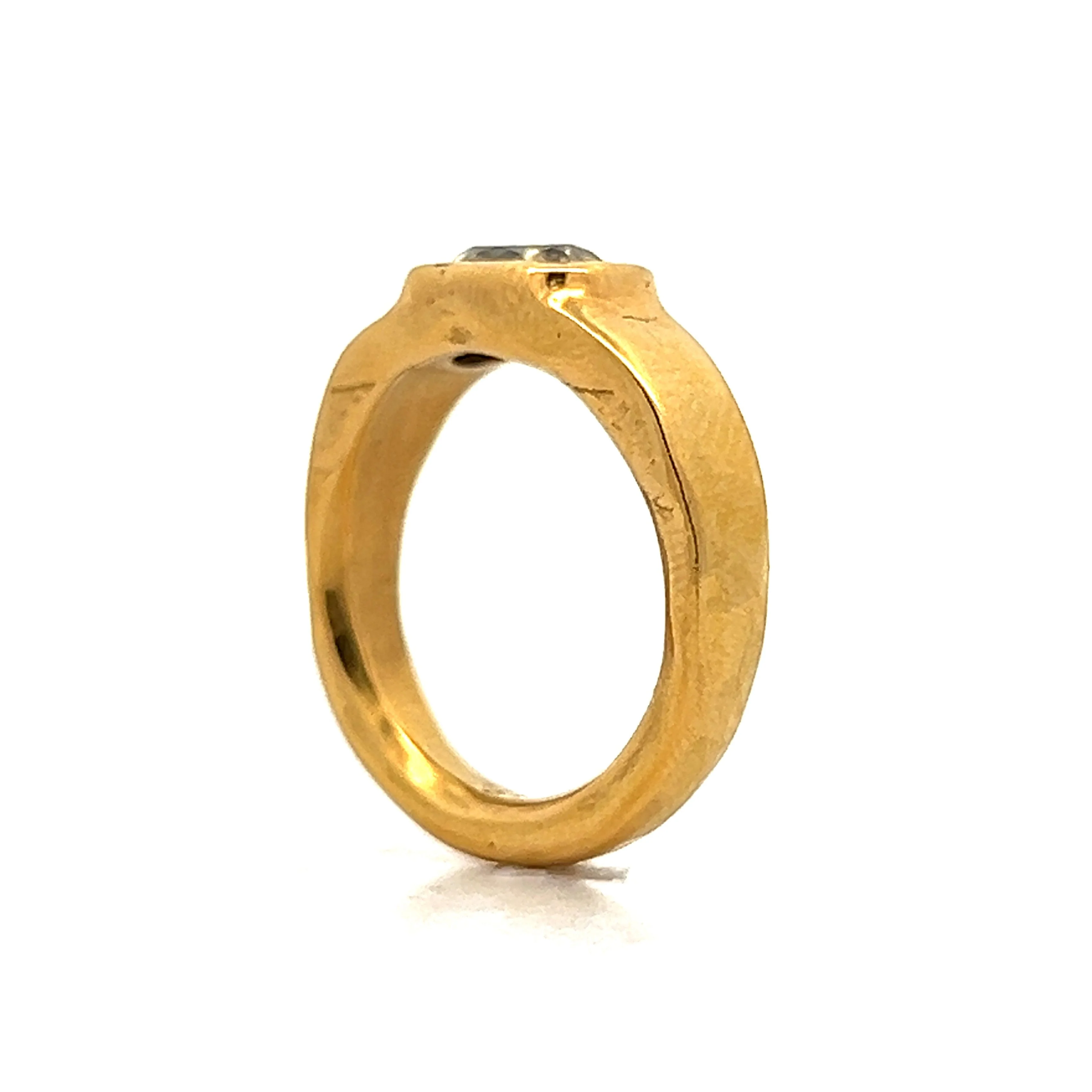1.50 Minimalist Engagement Ring in 22k Yellow Gold - Image 5