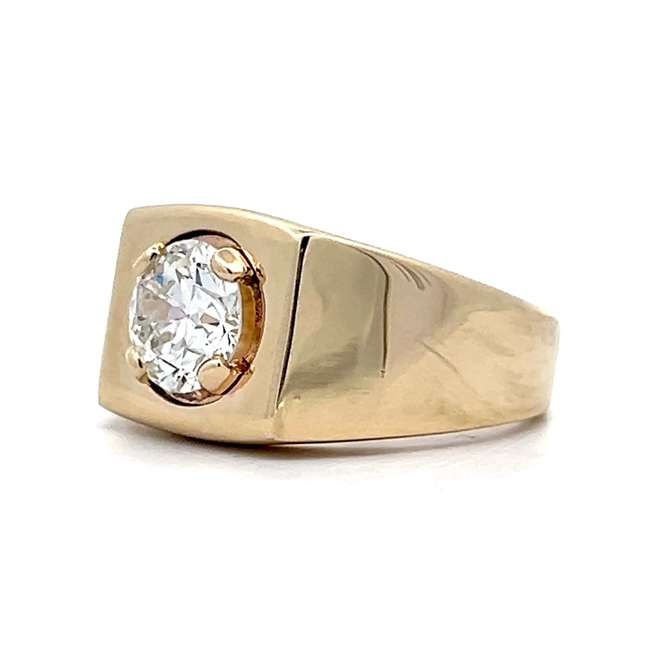 1.50 Old European Cut Diamond Engagement Ring in 14k Yellow Gold - Image 2
