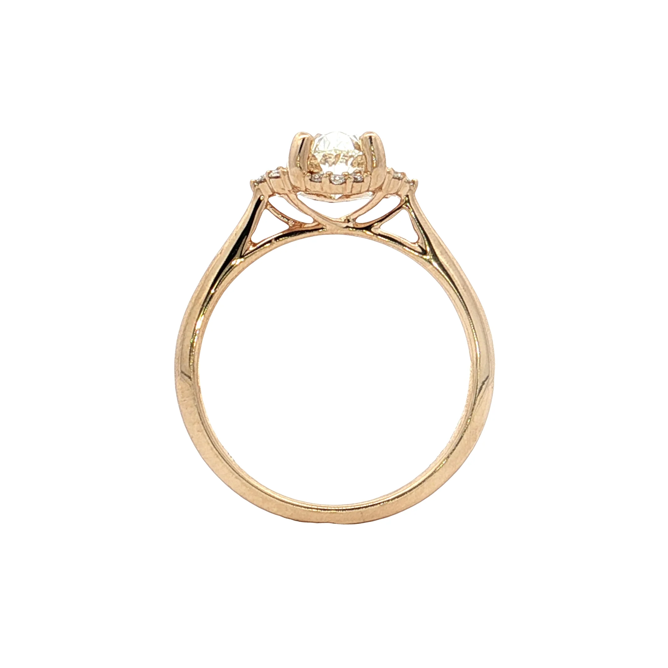 1.50 Oval Diamond Engagement Ring 14k Yellow Gold - Image 5
