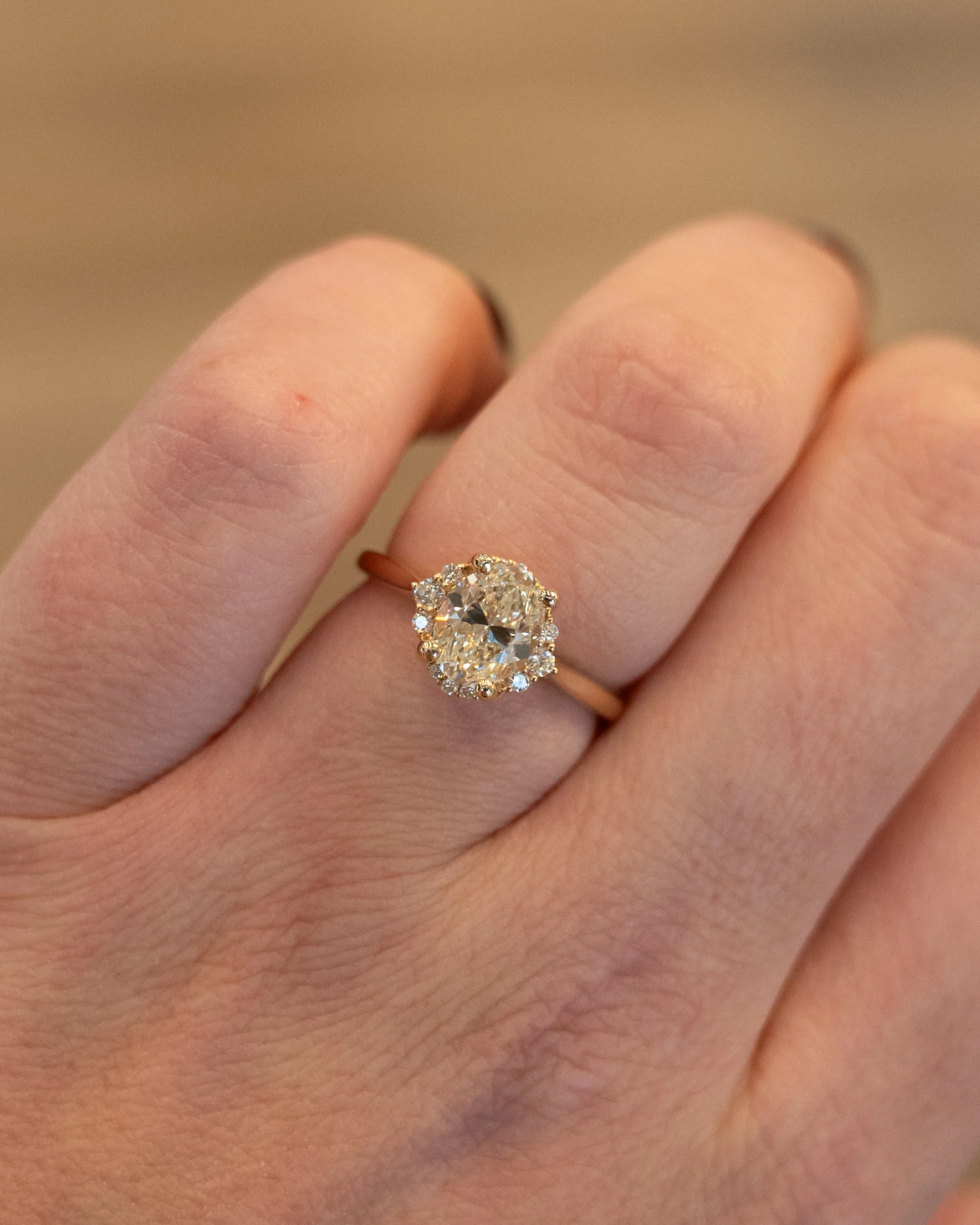 1.50 Oval Diamond Engagement Ring 14k Yellow Gold - Image 7