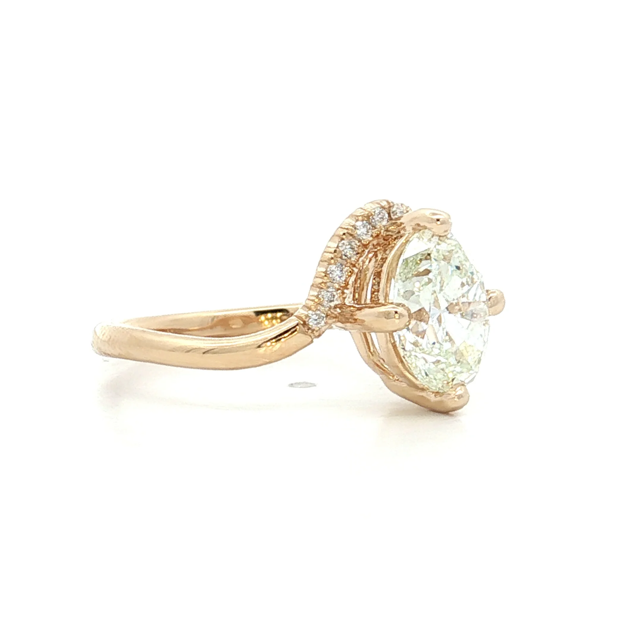 1.50 Oval Diamond Engagement Ring in 14k Yellow Gold - Image 3
