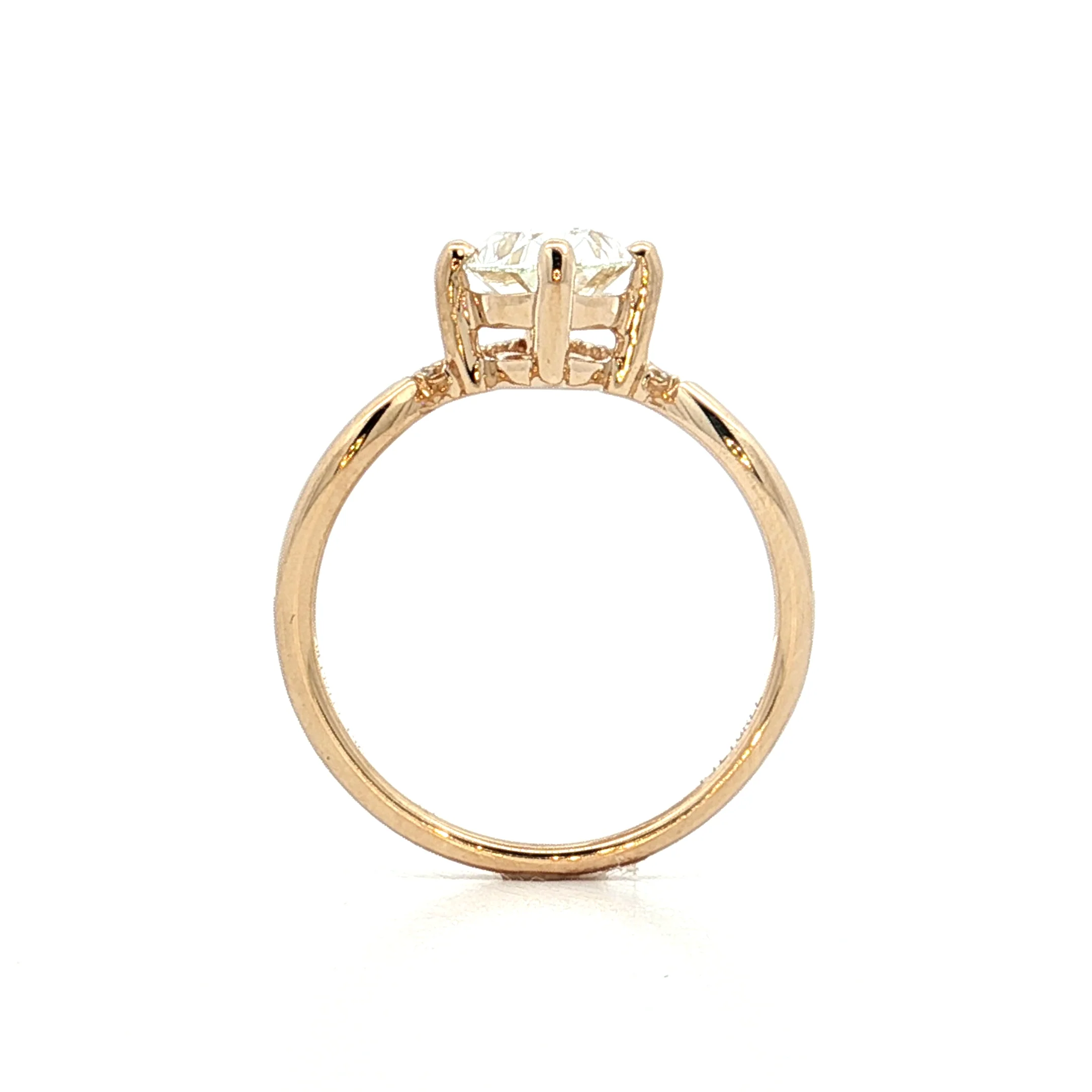 1.50 Oval Diamond Engagement Ring in 14k Yellow Gold - Image 4