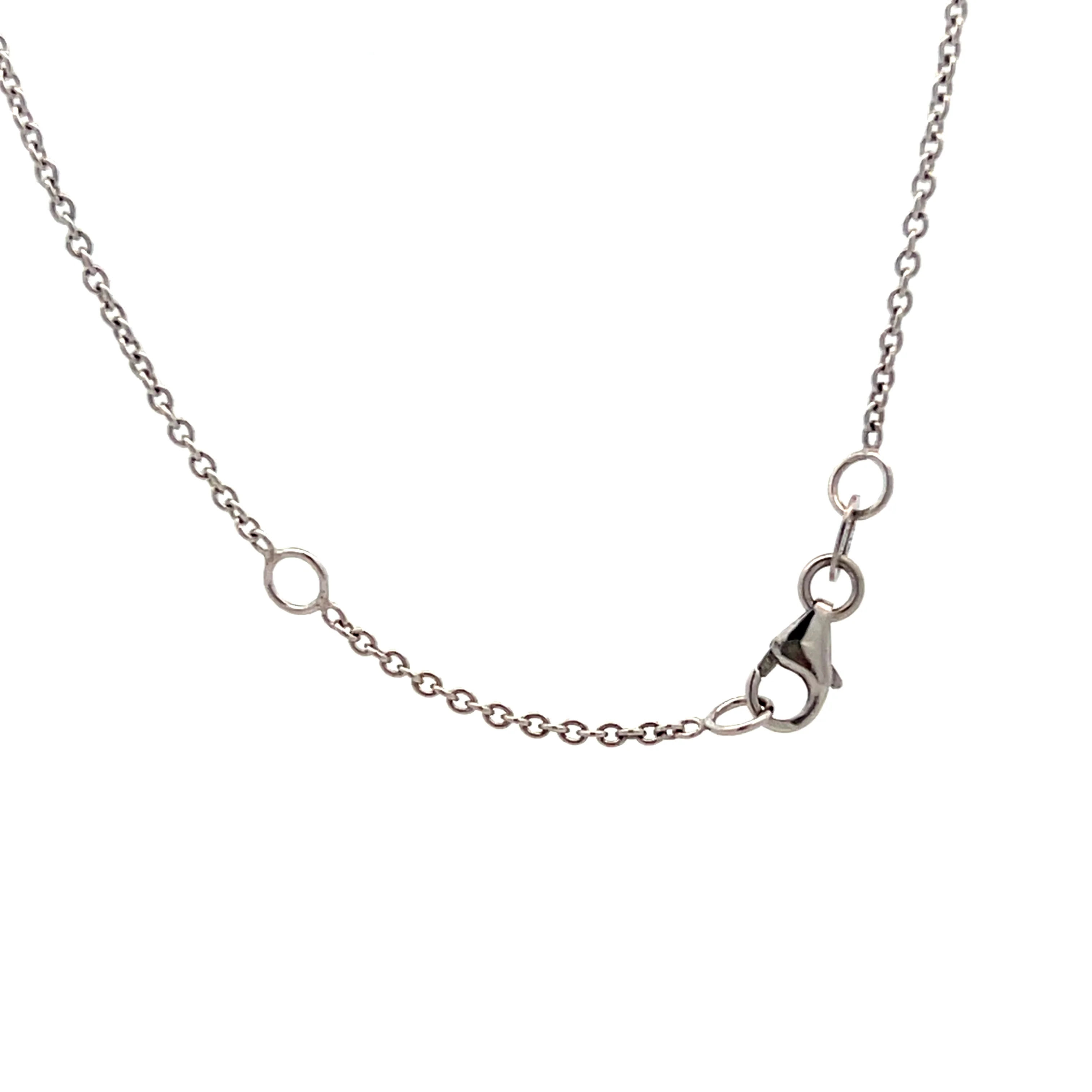 1.50 Oval Diamond Pendant Necklace in 18k - Image 4