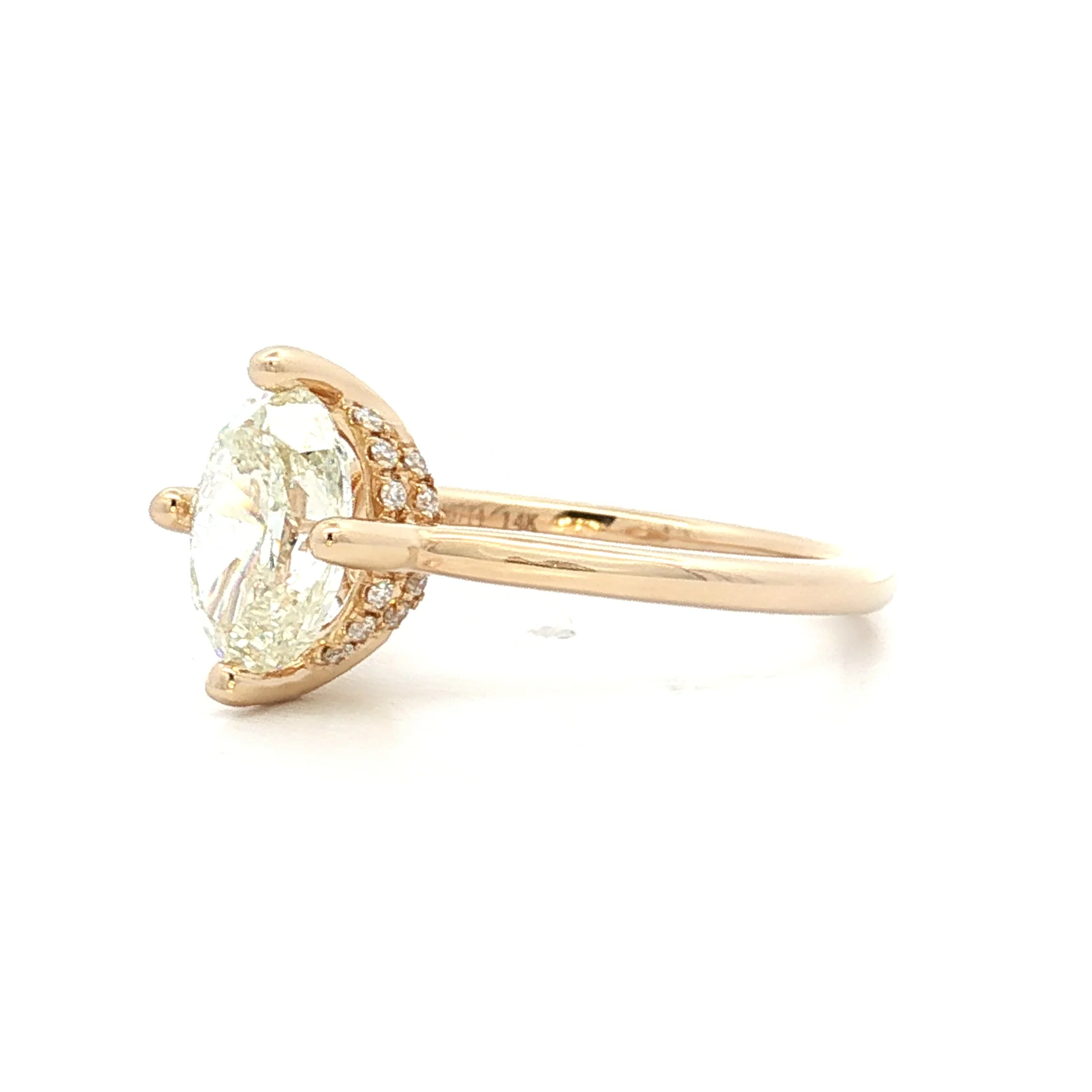 1.50 Oval Diamond Solitaire Engagement Ring in 14k - Image 2