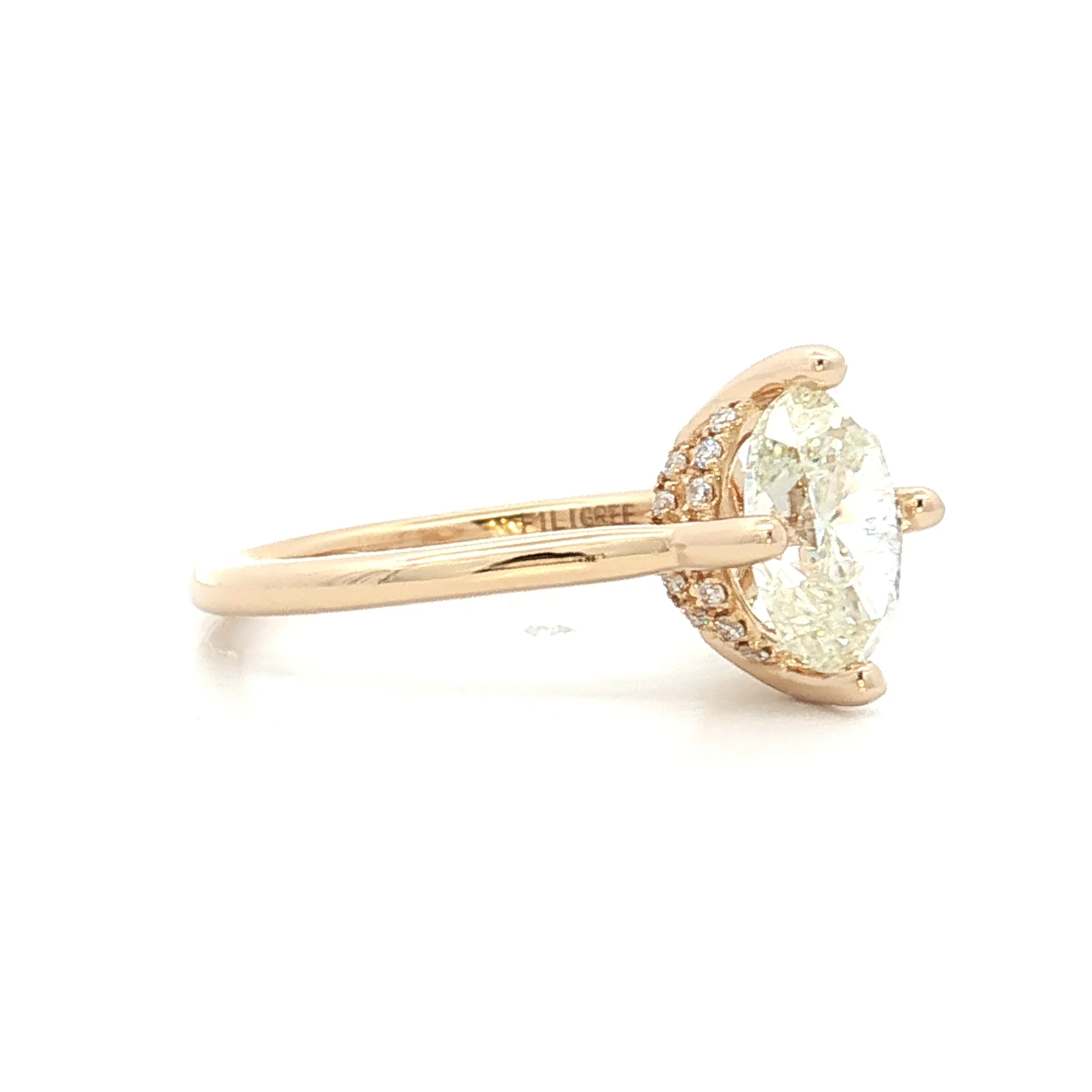 1.50 Oval Diamond Solitaire Engagement Ring in 14k - Image 3