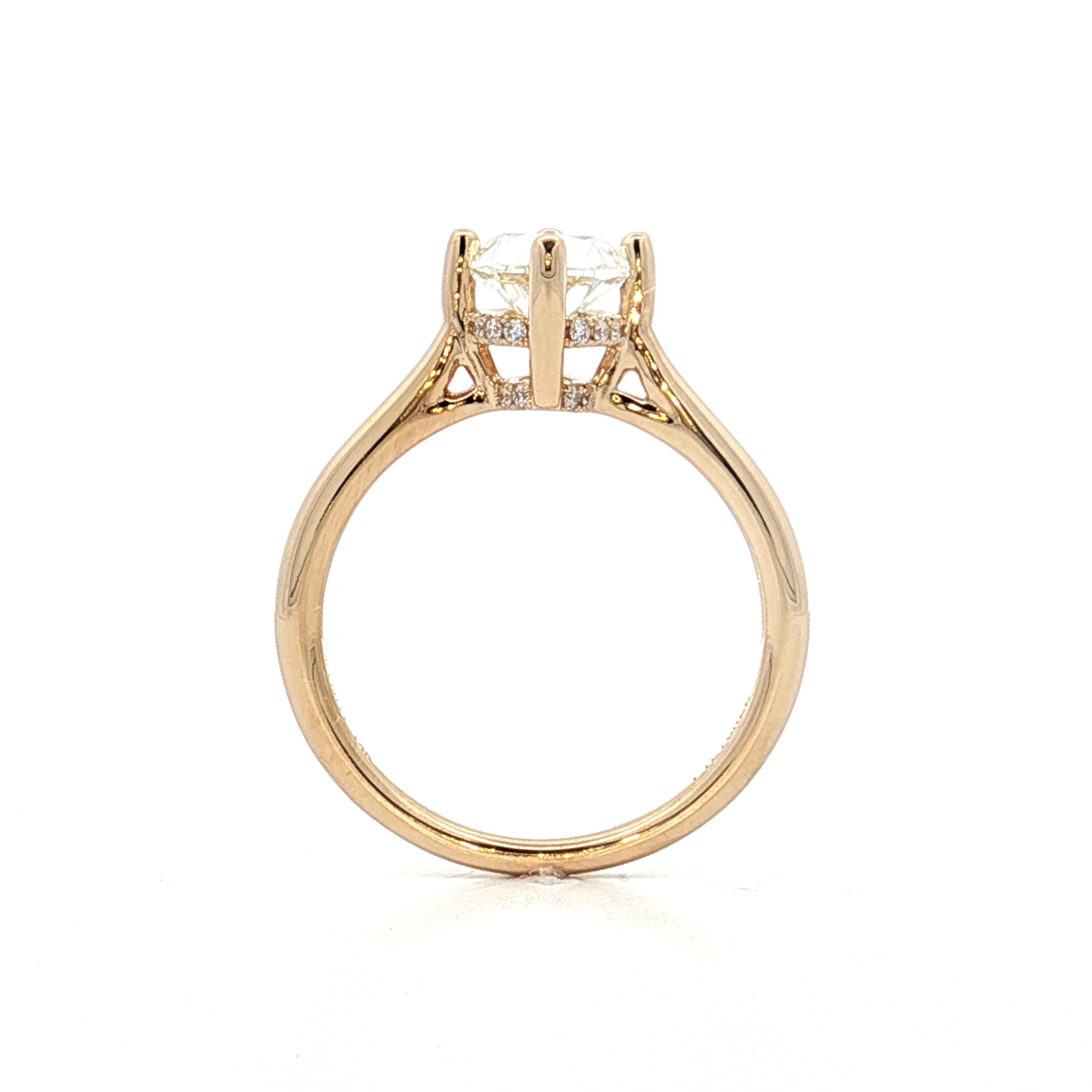 1.50 Oval Diamond Solitaire Engagement Ring in 14k - Image 4