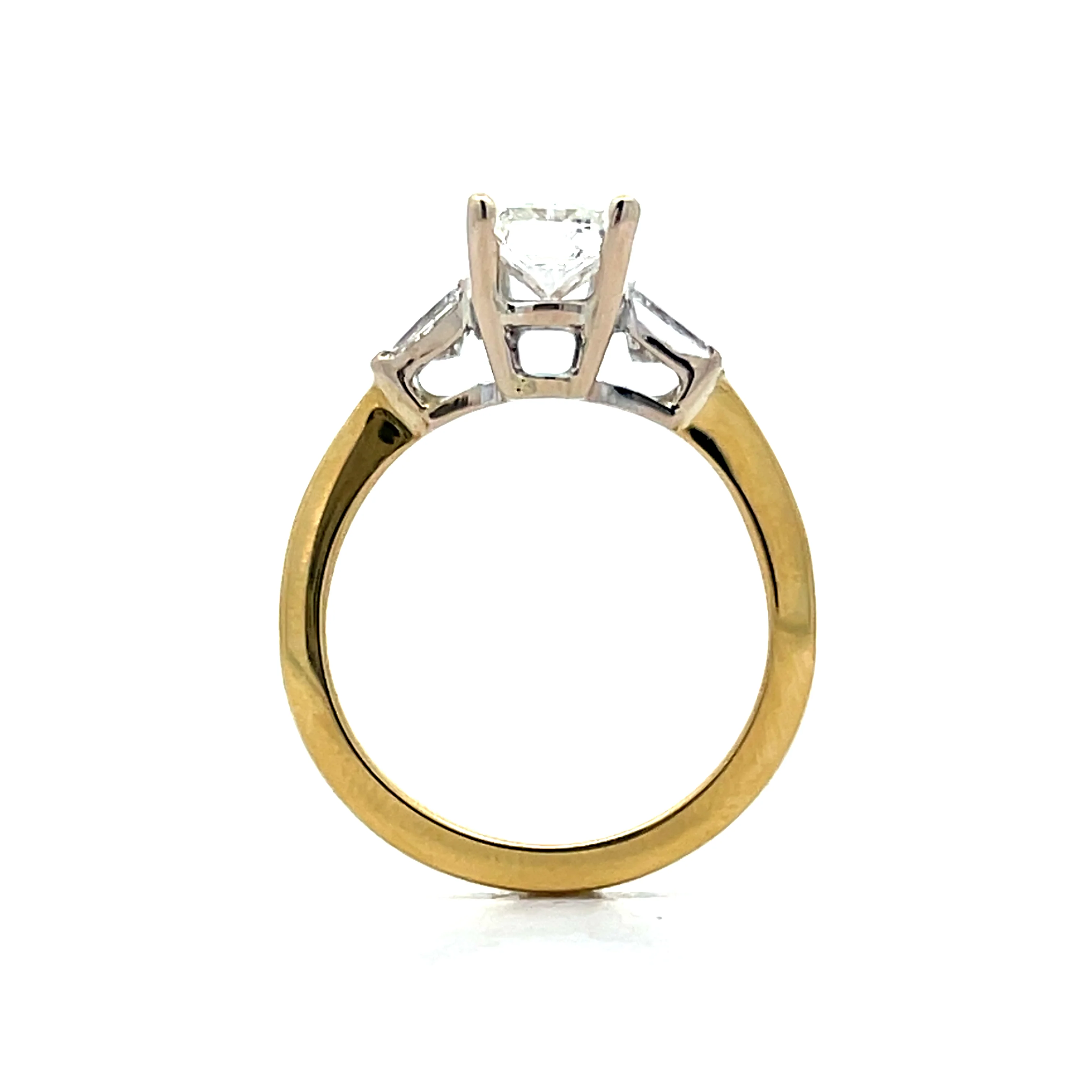 1.50 Radiant Cut Diamond Engagement Ring in 18k - Image 4