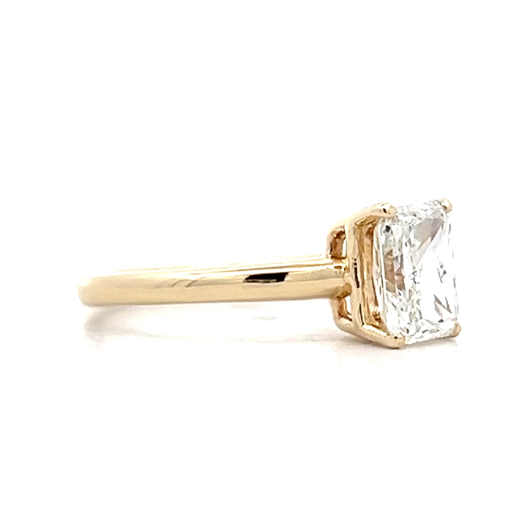 1.50 Radiant Cut Solitaire Engagement Ring in 14k - Image 3