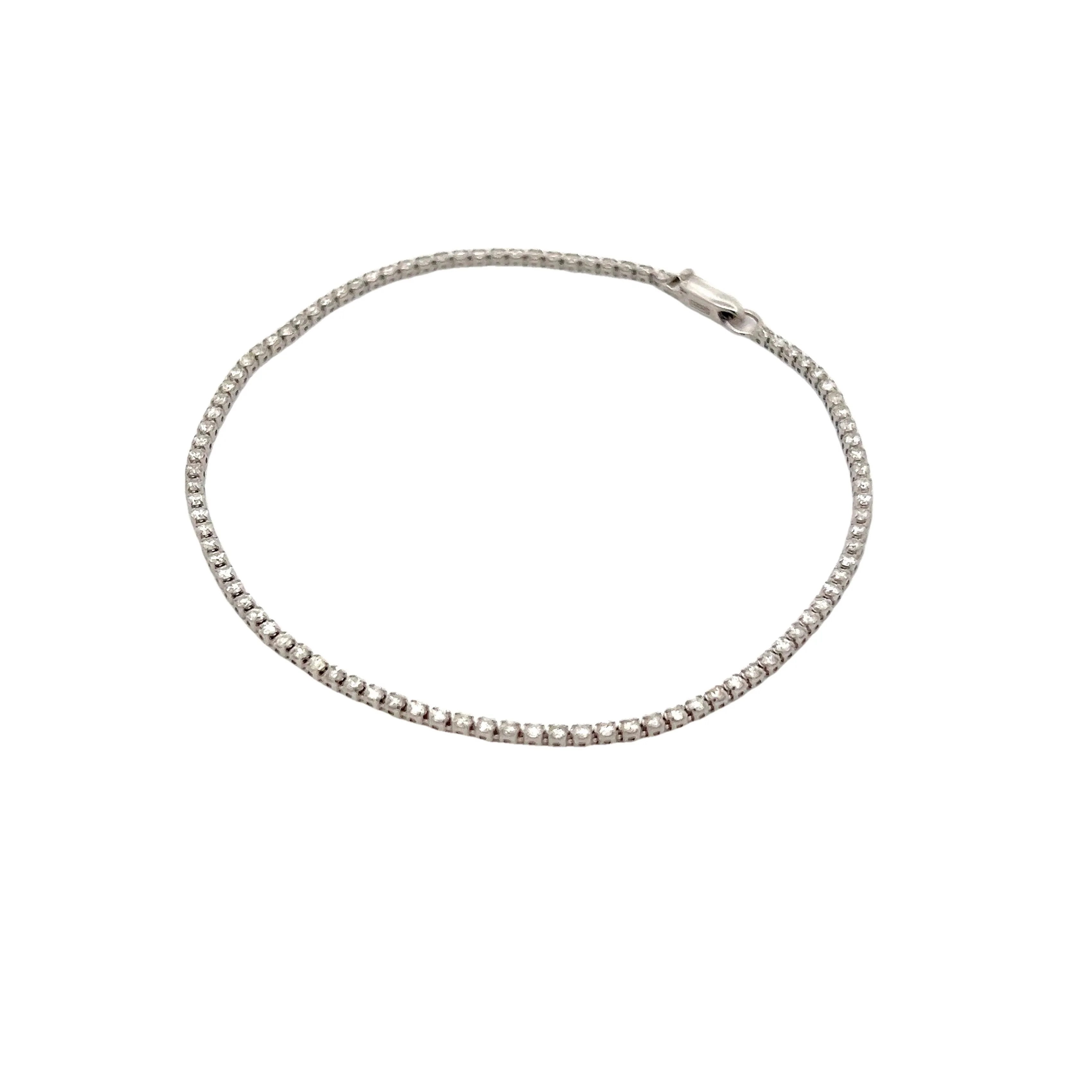 1.50 Round Brilliant Diamond Tennis Bracelet in White Gold - Image 2