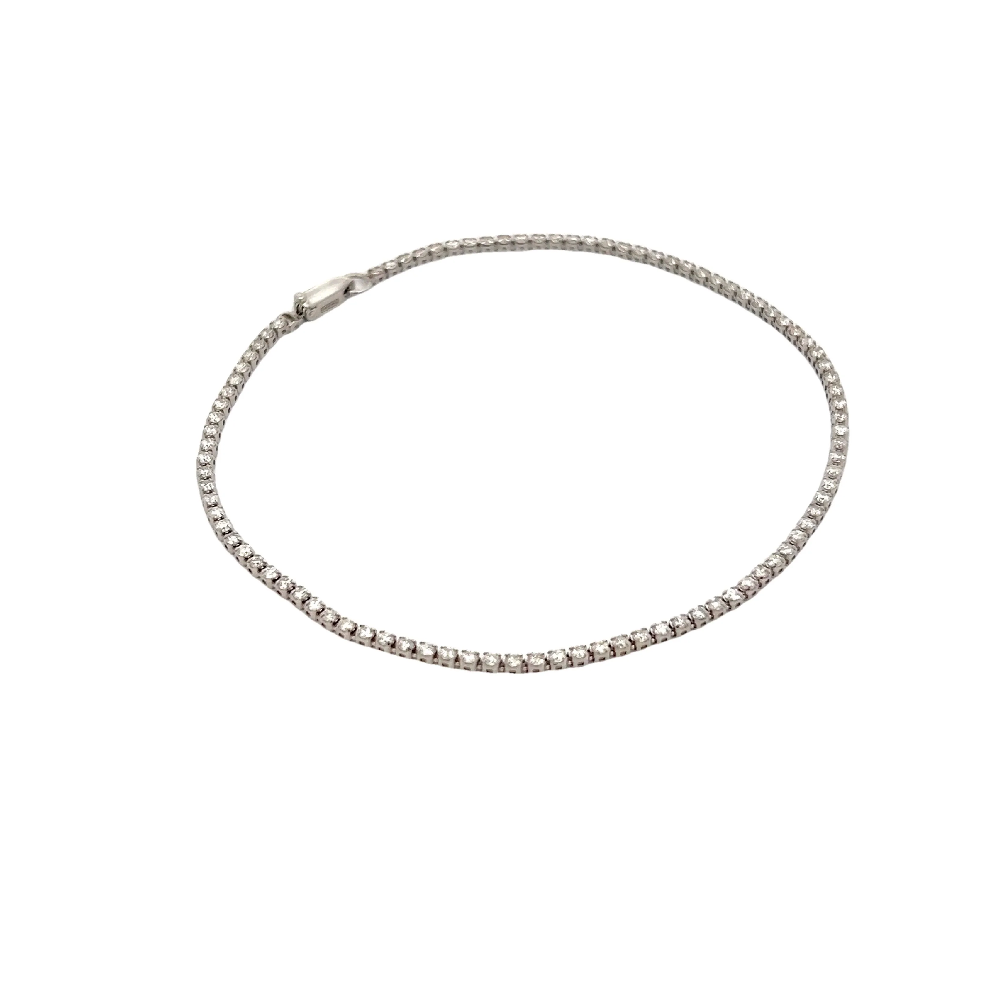 1.50 Round Brilliant Diamond Tennis Bracelet in White Gold - Image 3