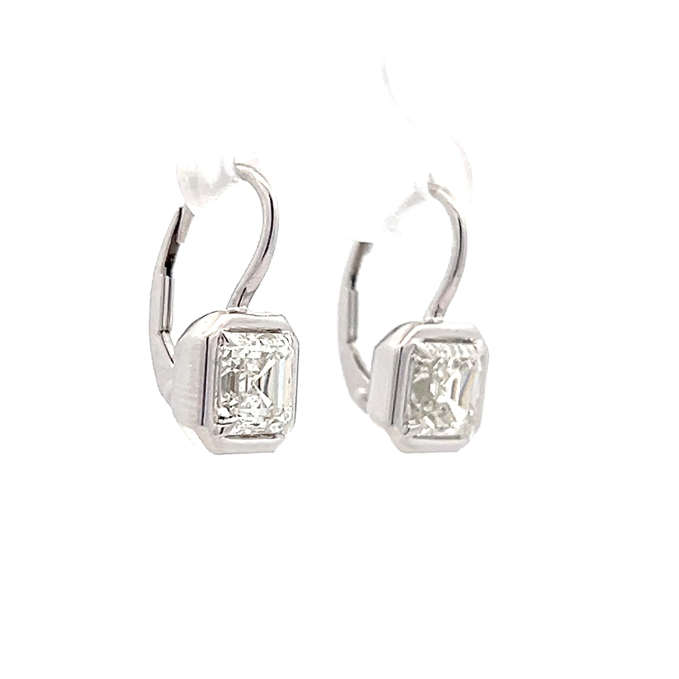 1.51 Asscher Diamond Drop Earrings in 18k - Image 3