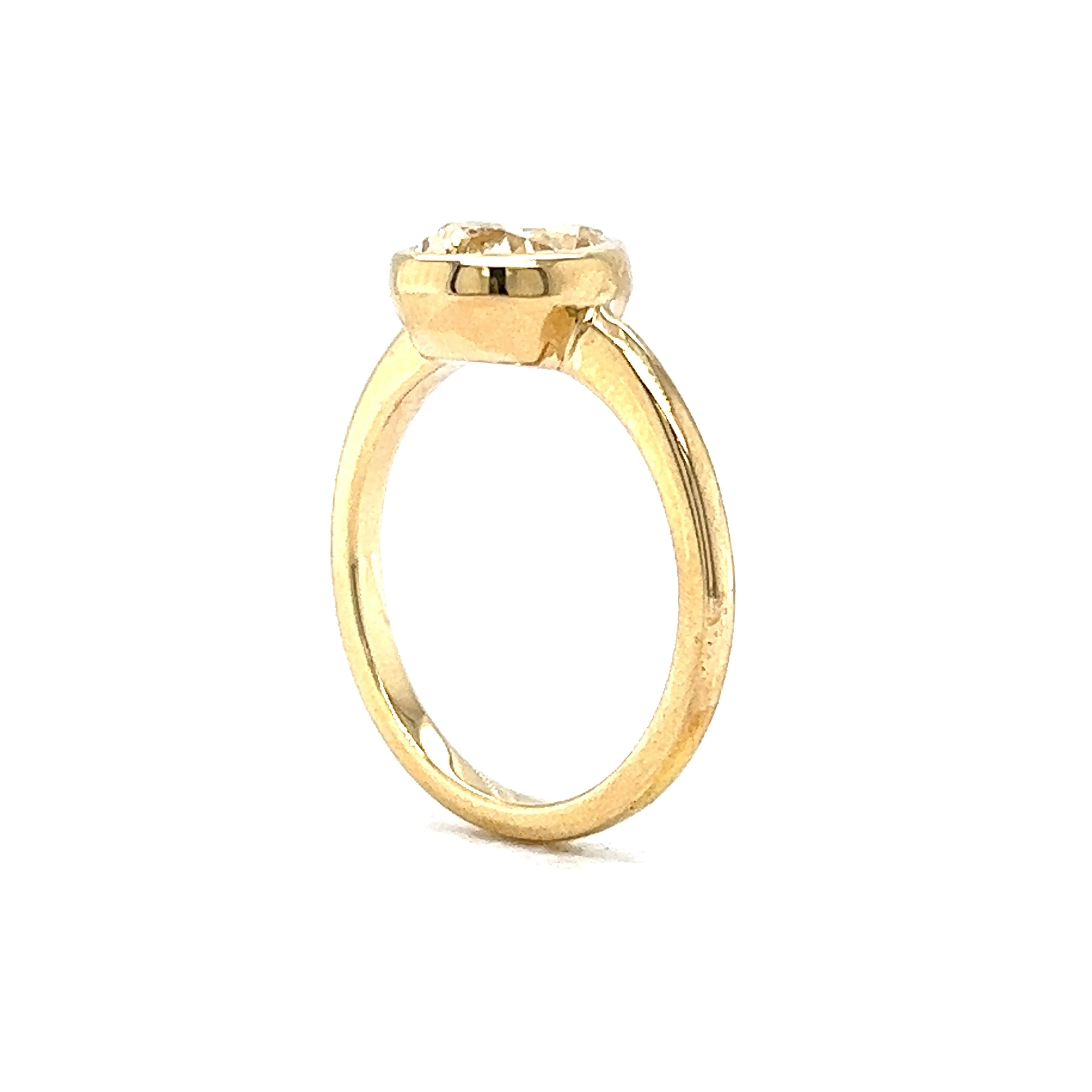 1.51 Light Yellow Pear Cut Diamond Engagement Ring in 14k Yellow Gold - Image 5