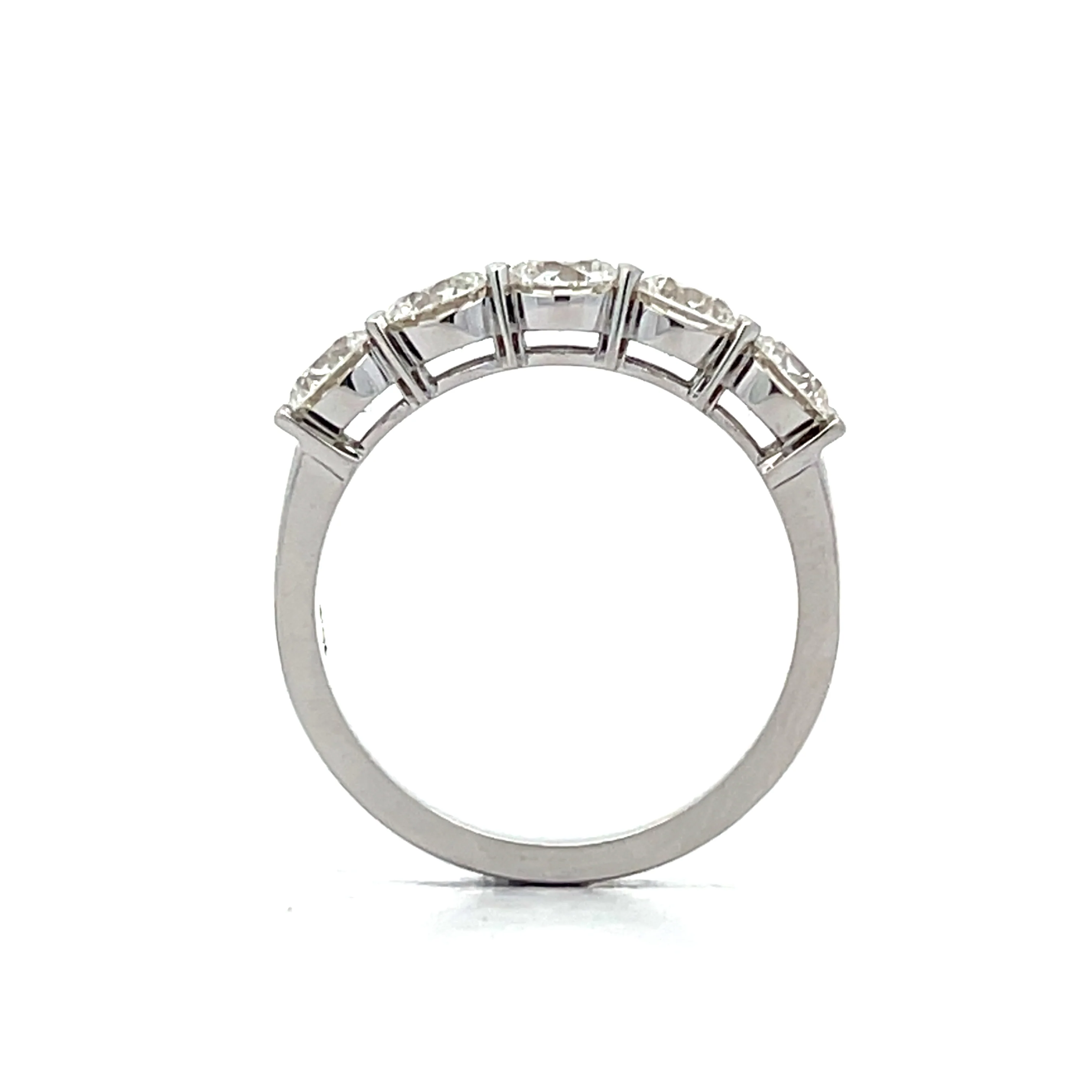 1.51 Five Stone Diamond Wedding Band in 18k - Image 4