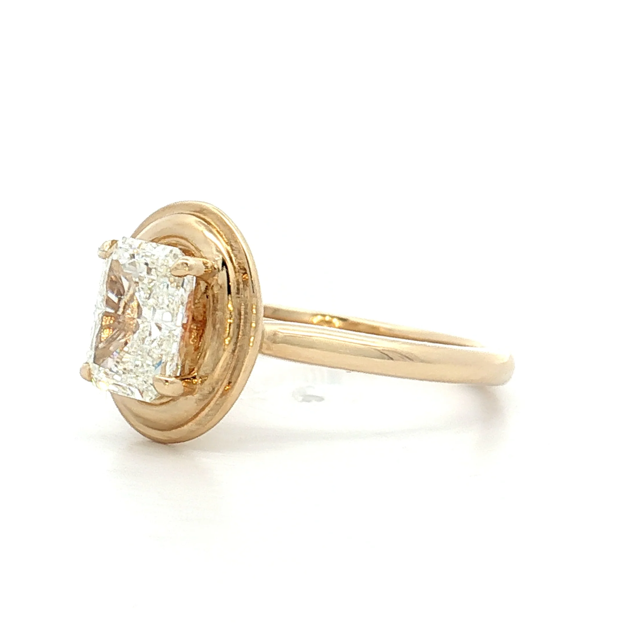 1.51 GIA Radiant Diamond Engagement Ring 14k Yellow Gold - Image 2
