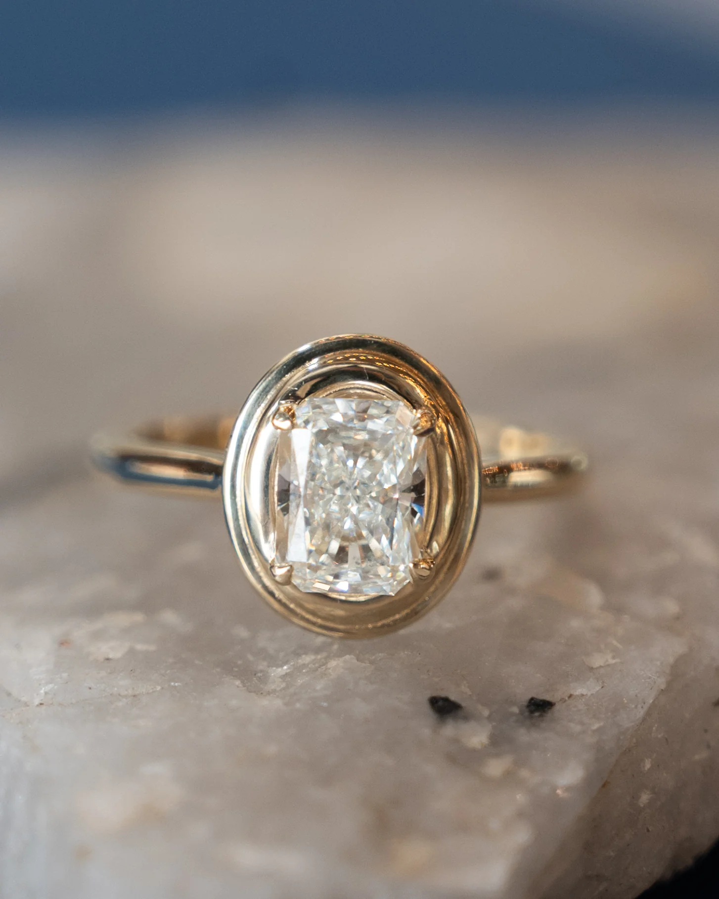 1.51 GIA Radiant Diamond Engagement Ring 14k Yellow Gold - Image 6