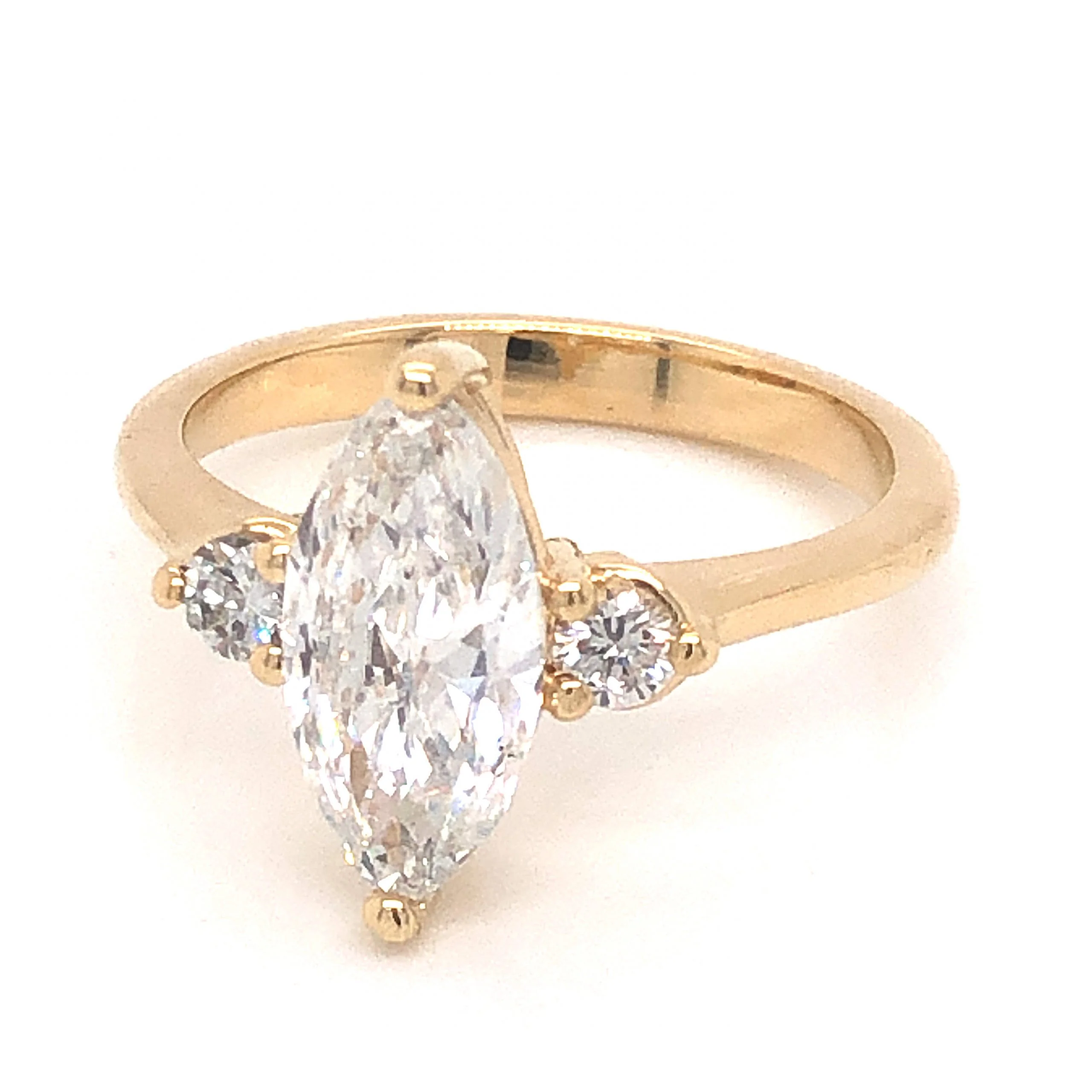 1.51 Marquise Cut GIA Diamond Engagement Ring in 14k - Image 2
