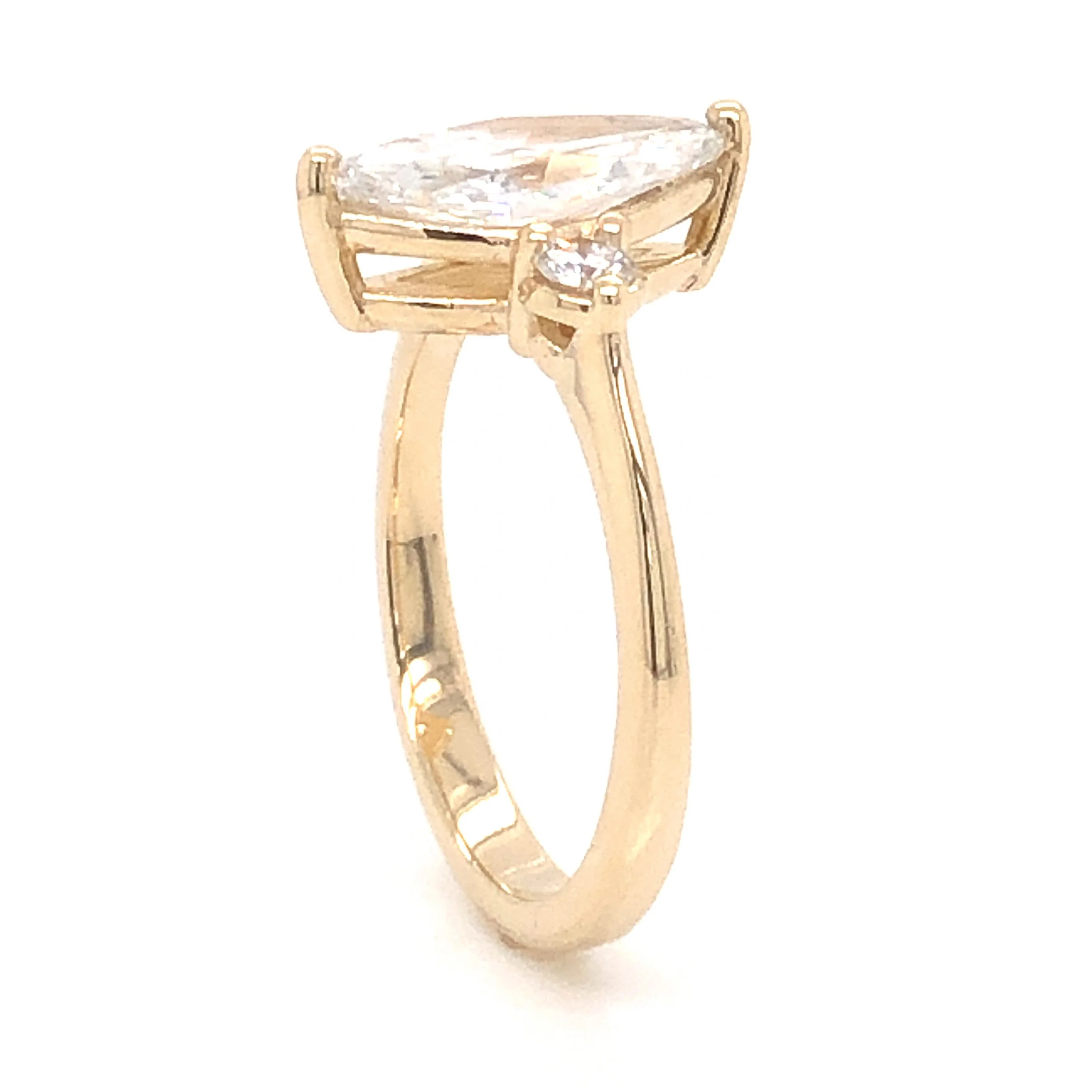 1.51 Marquise Cut GIA Diamond Engagement Ring in 14k - Image 4