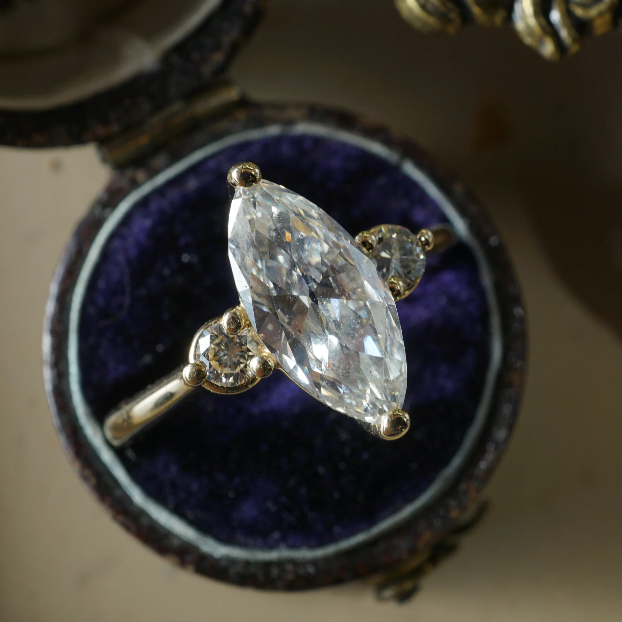 1.51 Marquise Cut GIA Diamond Engagement Ring in 14k - Image 5