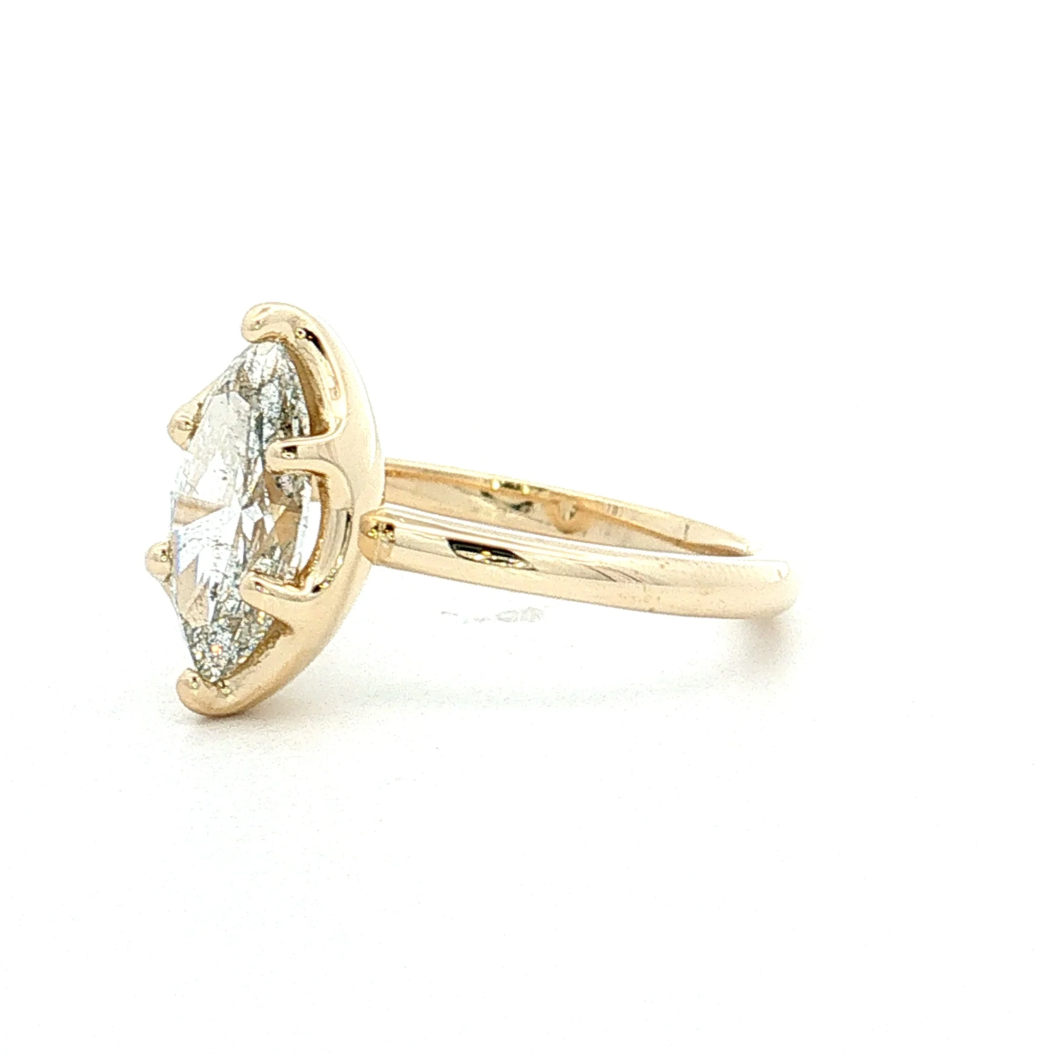 1.51 Marquise Diamond Engagement Ring 14k - Image 2