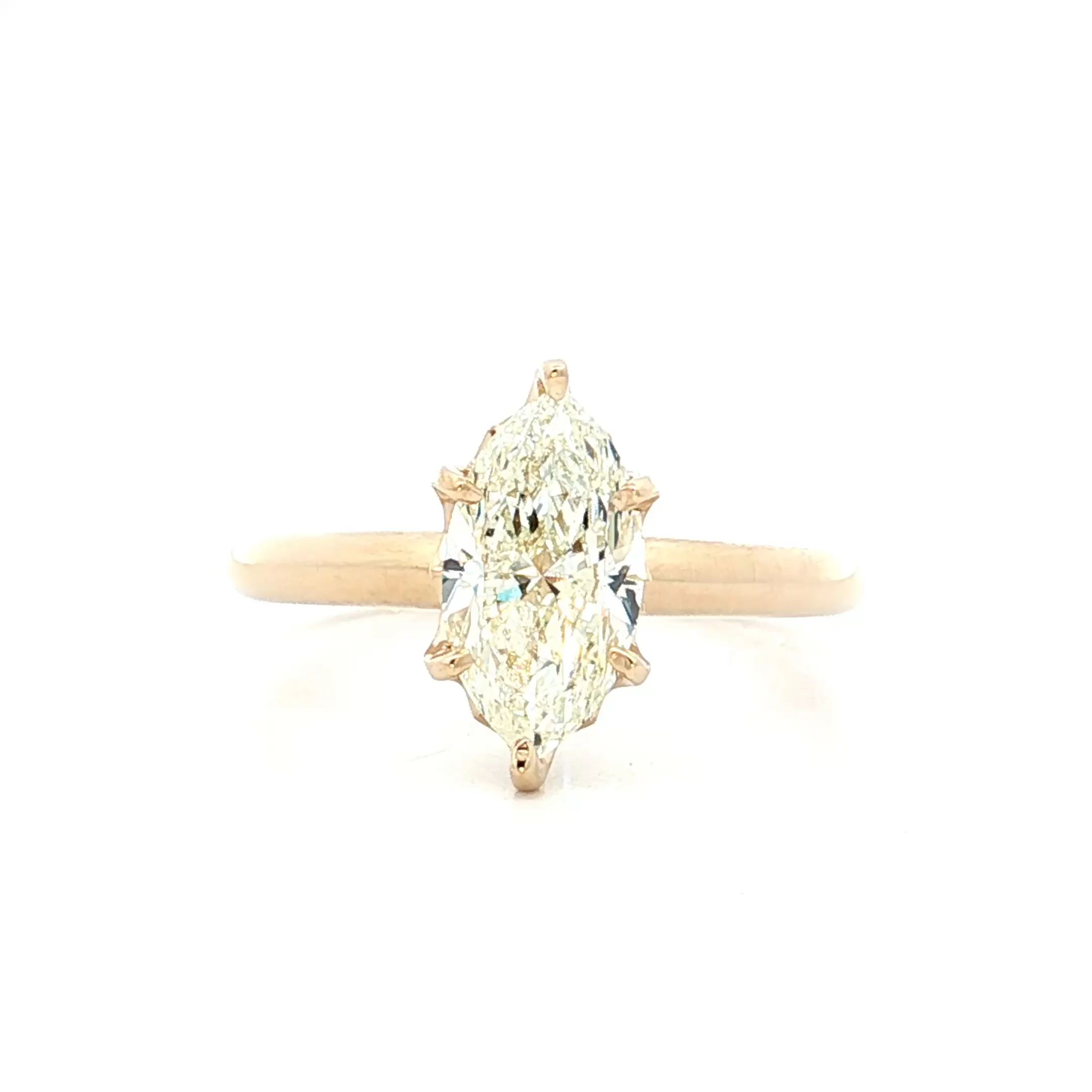 1.51 Marquise Diamond Solitaire Engagement Ring 14k