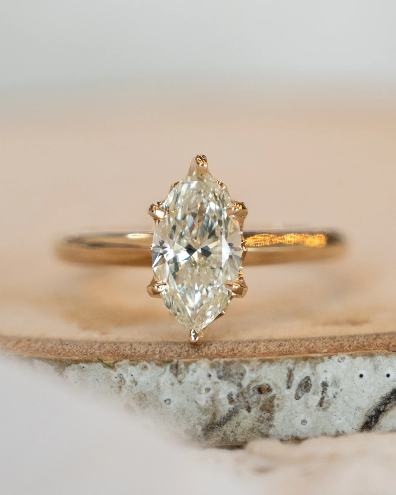 1.51 Marquise Diamond Solitaire Engagement Ring 14k - Image 6