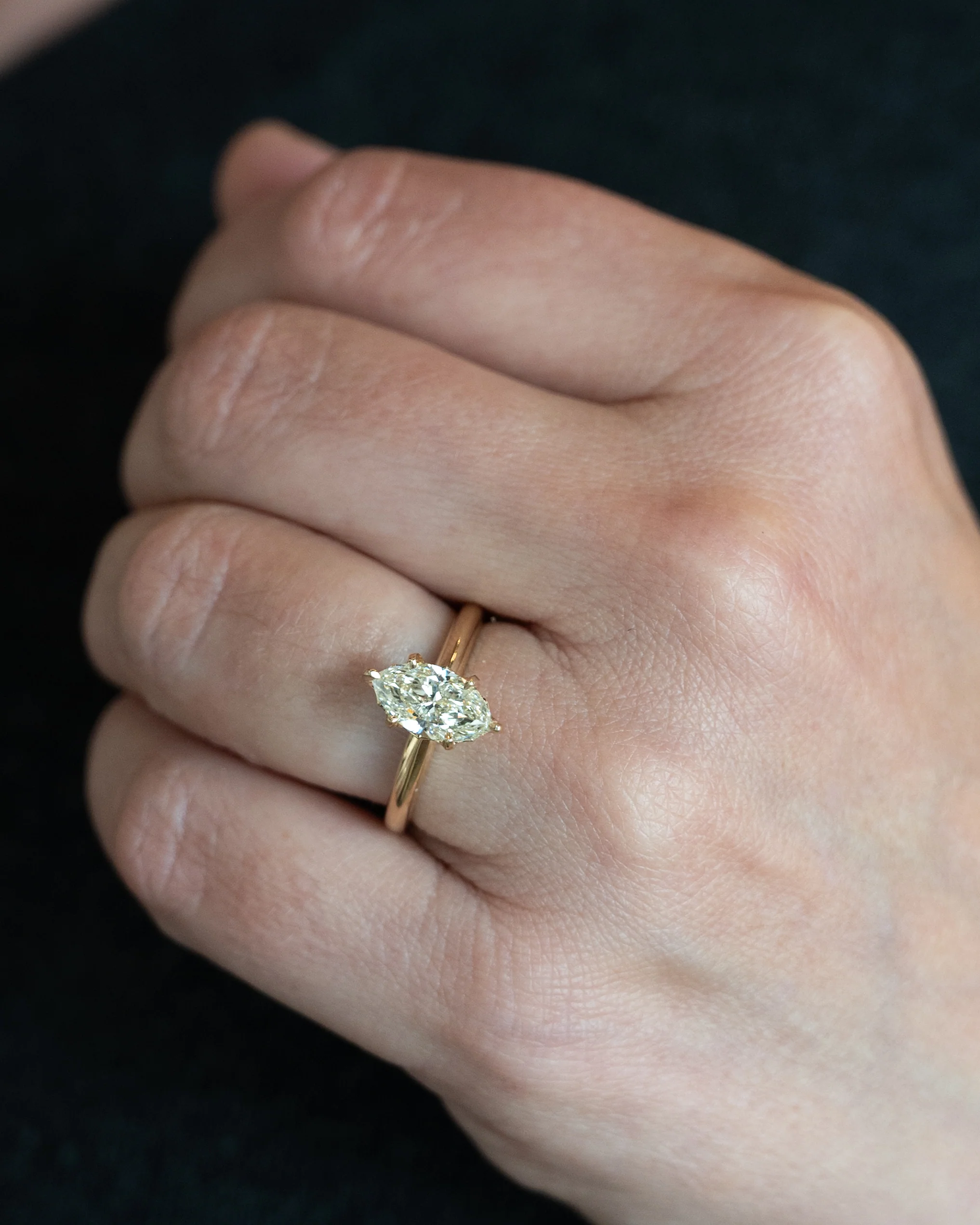 1.51 Marquise Diamond Solitaire Engagement Ring 14k - Image 7