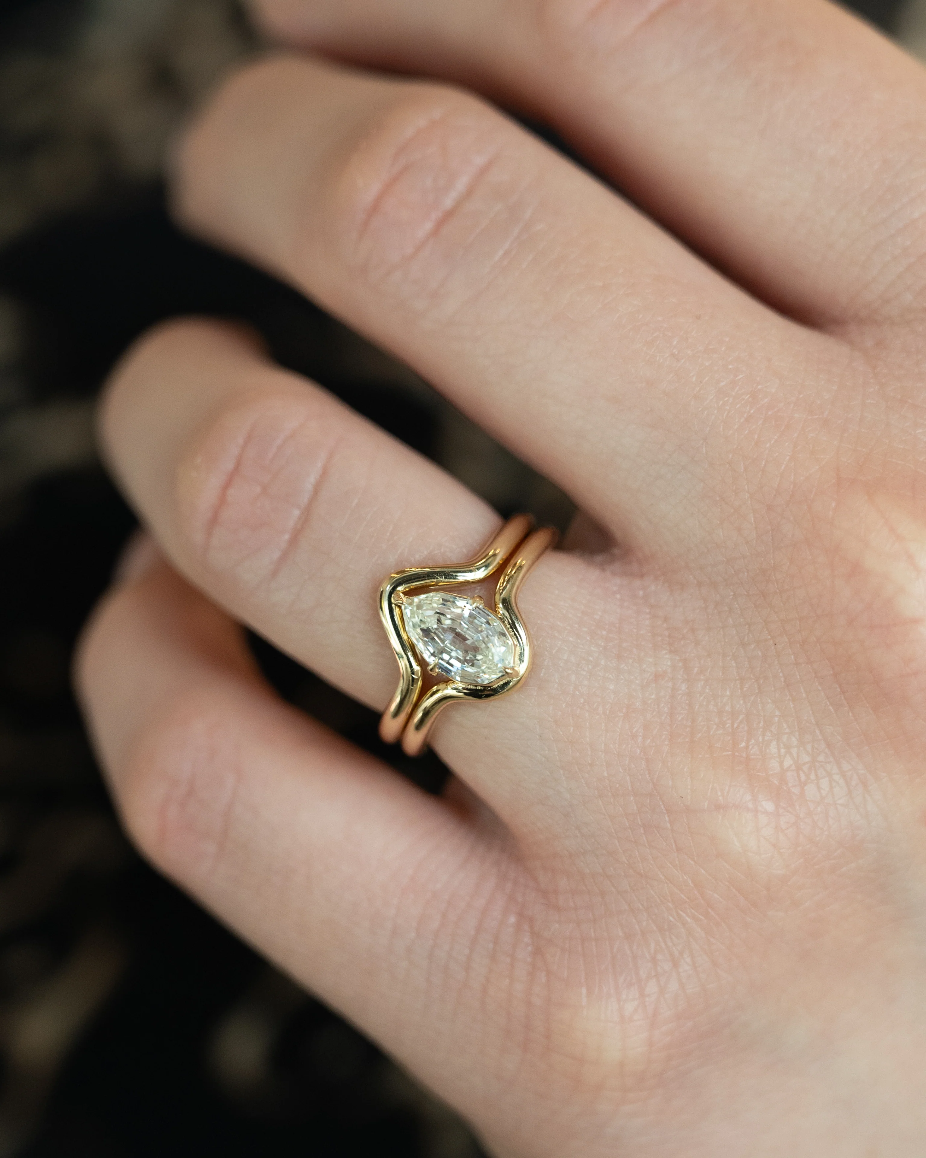1.51 Pear Cut Diamond Engagement Ring in 14k - Image 10