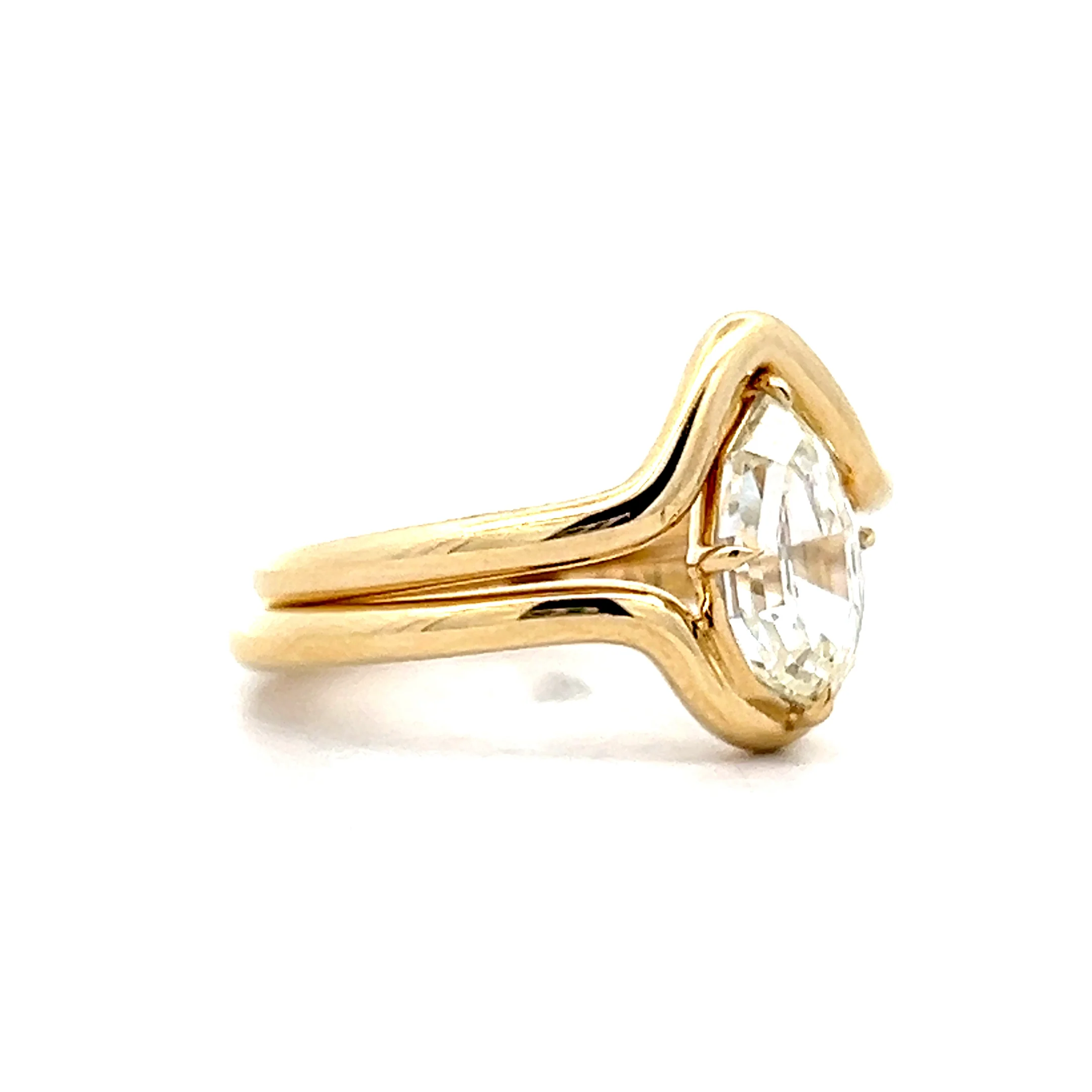 1.51 Pear Cut Diamond Engagement Ring in 14k - Image 3