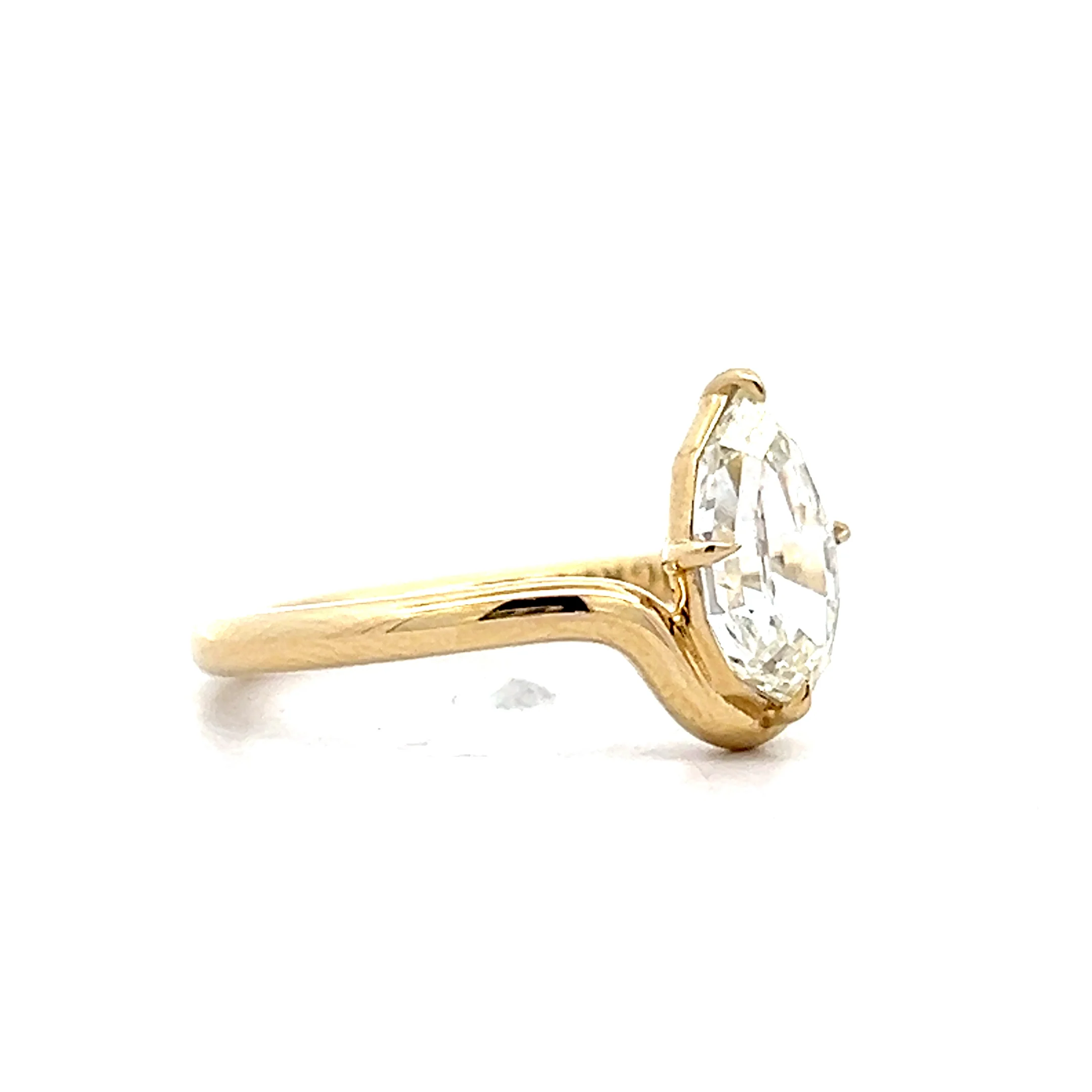 1.51 Pear Cut Diamond Engagement Ring in 14k - Image 5
