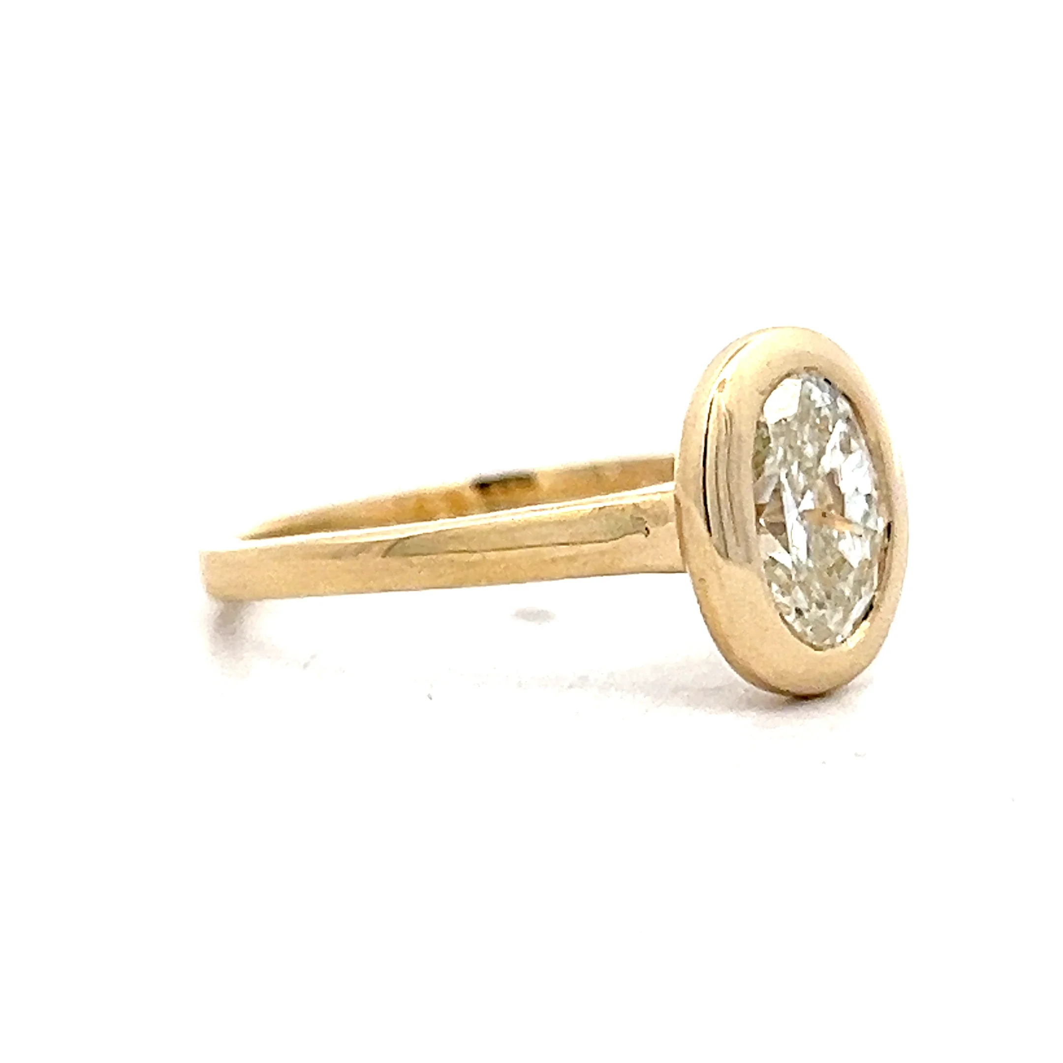 1.51 Solitaire Oval Diamond Engagement Ring in 14k - Image 3