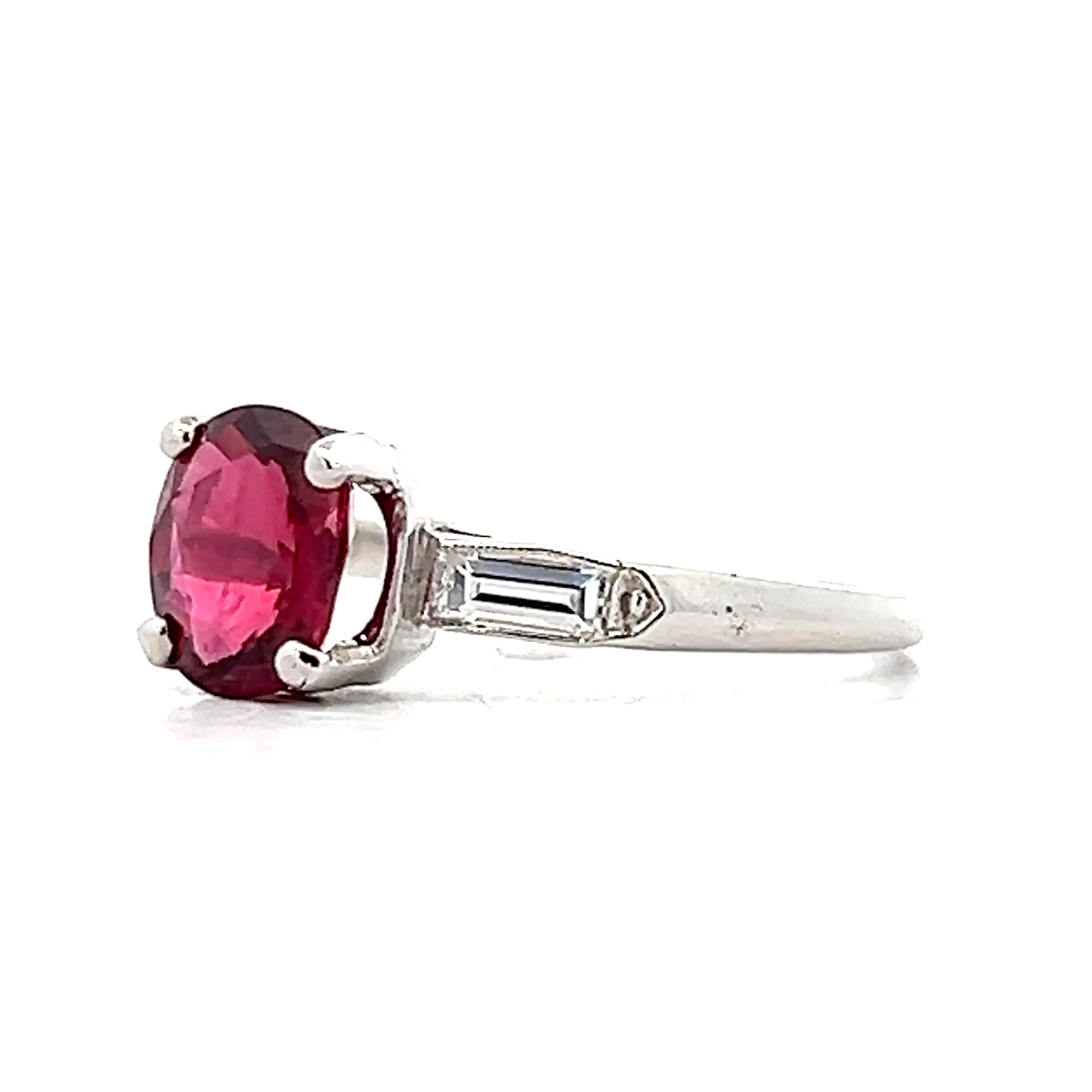 1.52 Antique Art Deco No Heat Ruby Engagement Ring - Image 2