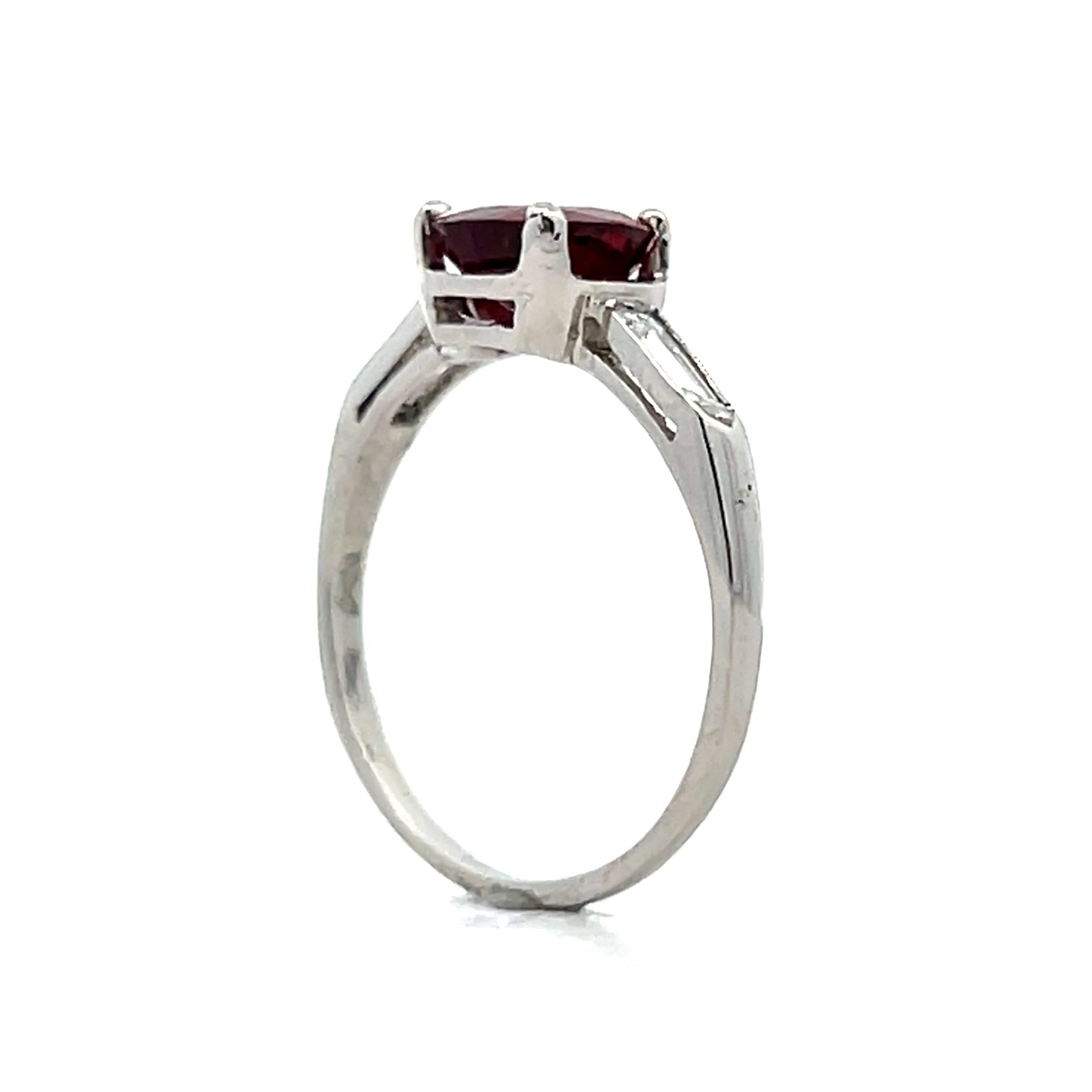 1.52 Antique Art Deco No Heat Ruby Engagement Ring - Image 5