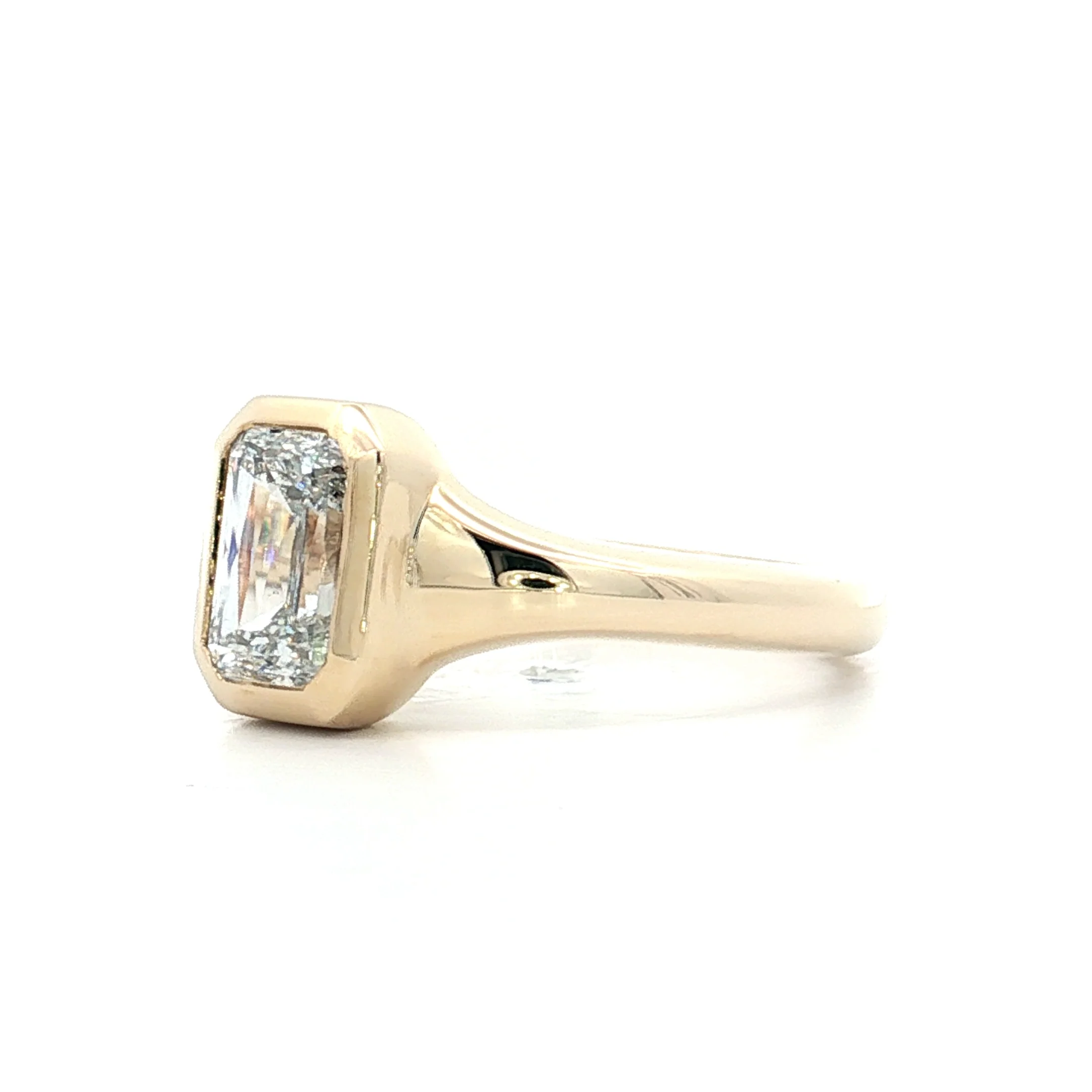 1.52 Emerald Cut Diamond Engagement Ring 14k - Image 2