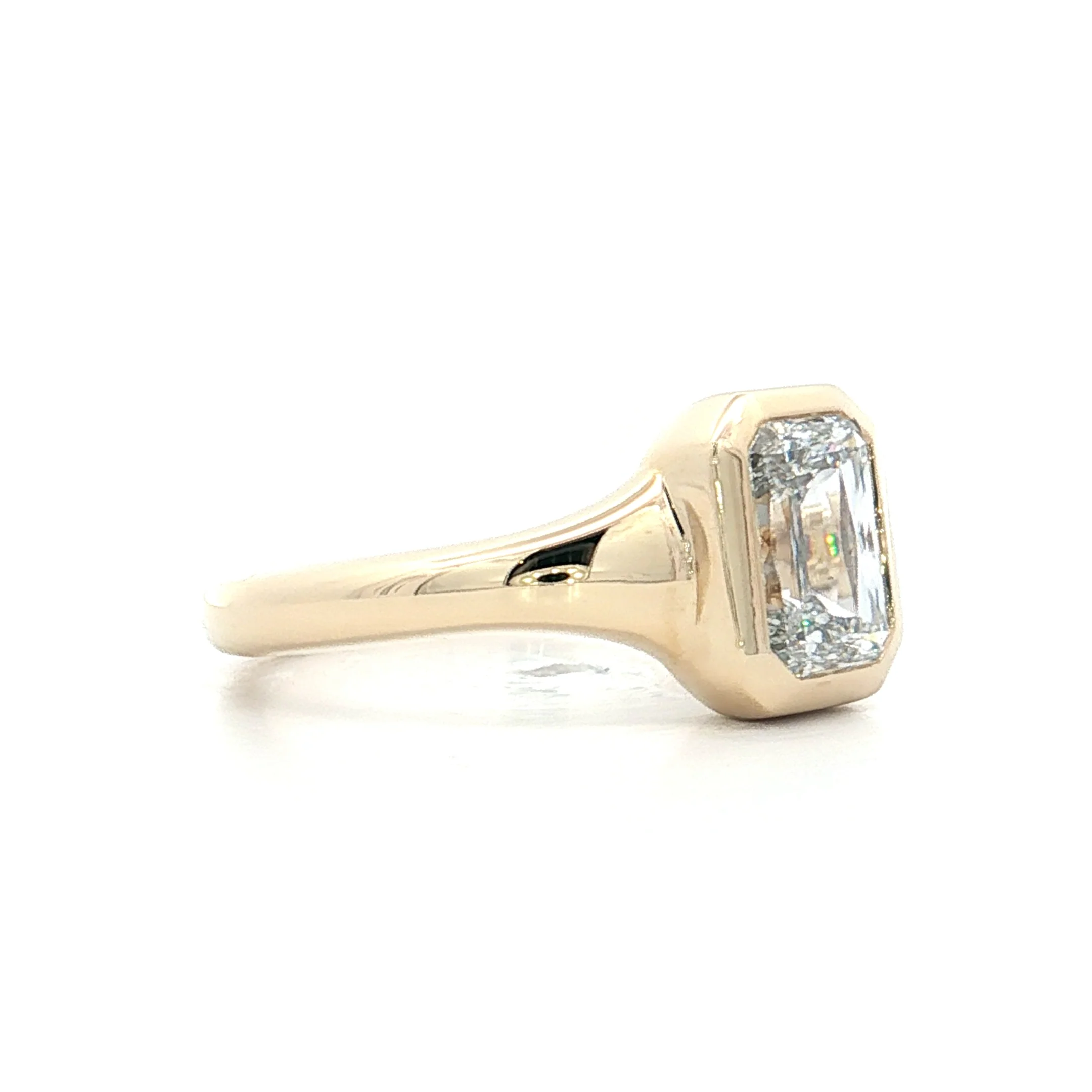 1.52 Emerald Cut Diamond Engagement Ring 14k - Image 3