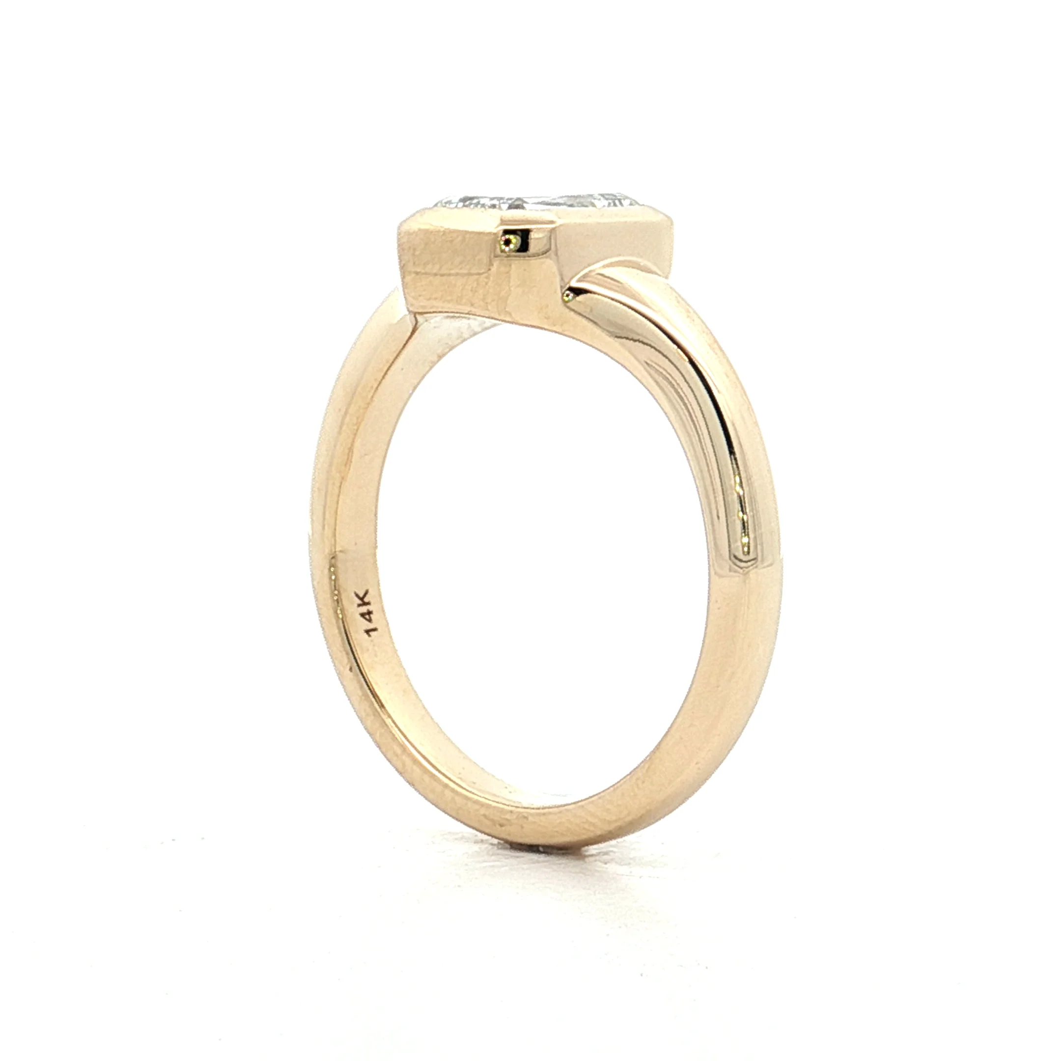 1.52 Emerald Cut Diamond Engagement Ring 14k - Image 5